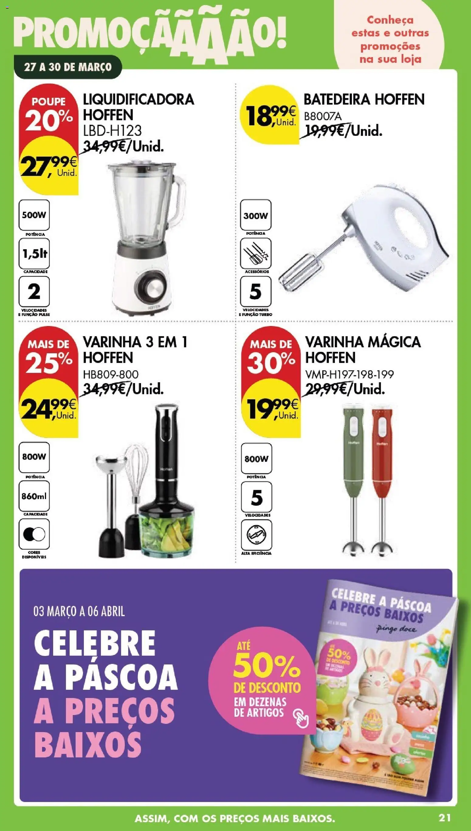 Pingo Doce Poupe este Fim de Semana │ válido de 27.03.2026 | Página: 21 | Produtos: Batedeira