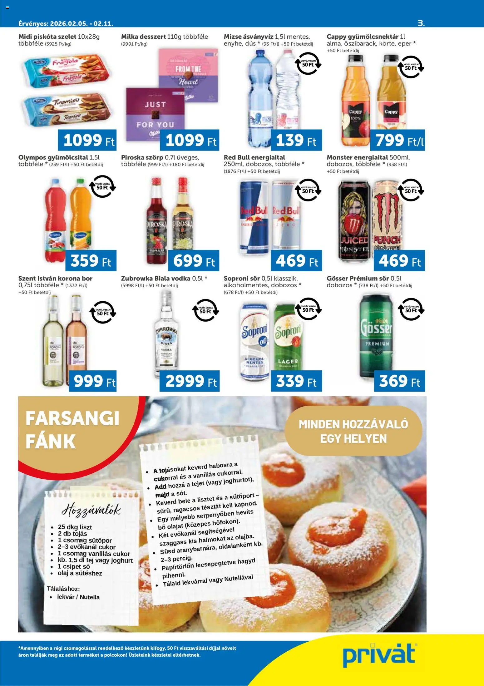 PRIVÁT akciós ujság - amely érvényes a következő dátumtól: 05.02.2026 | Oldal: 3