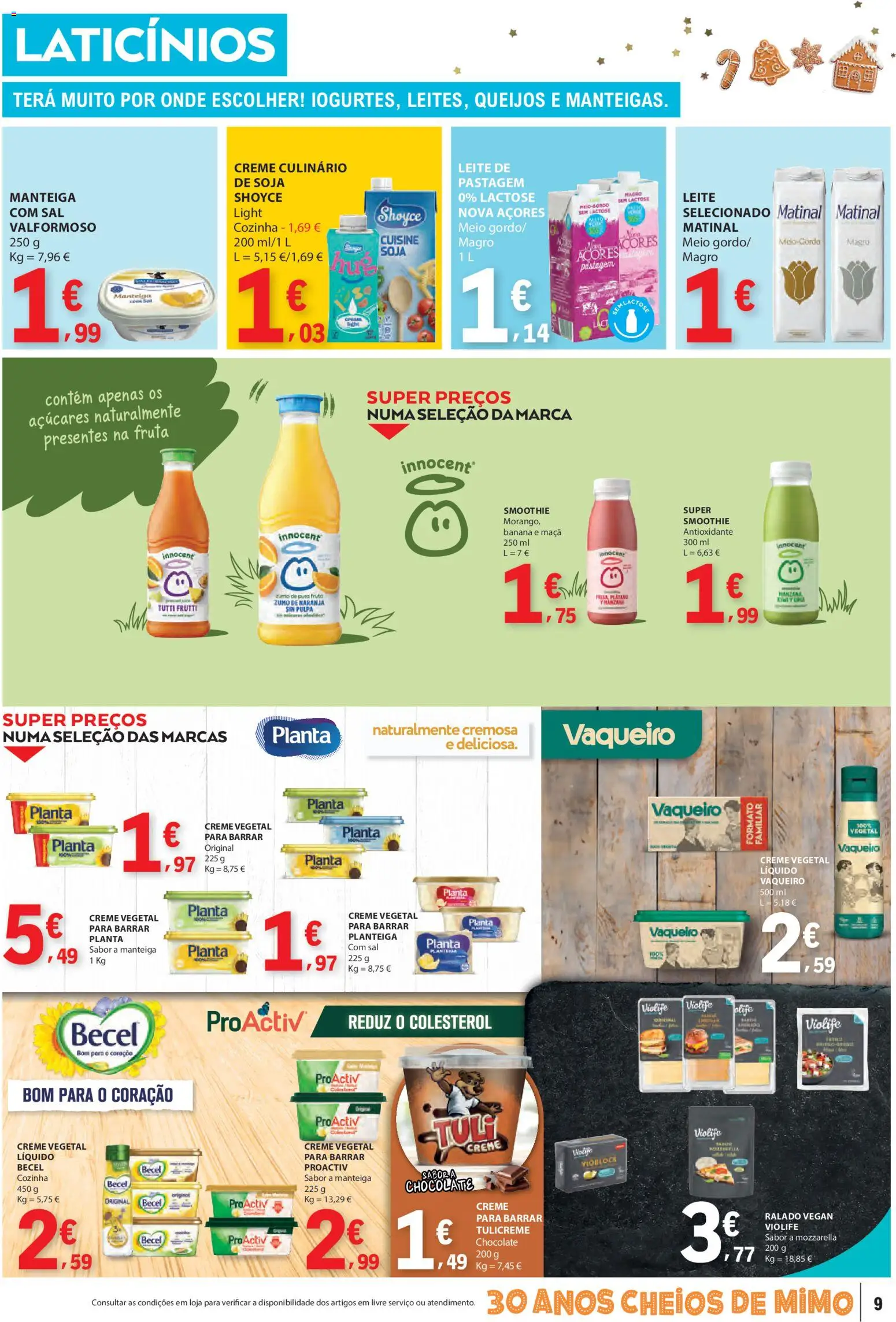 E.Leclerc folheto │ válido de 18.12.2025 | Página: 9 | Produtos: Soja, Leite, Manteiga, Maça