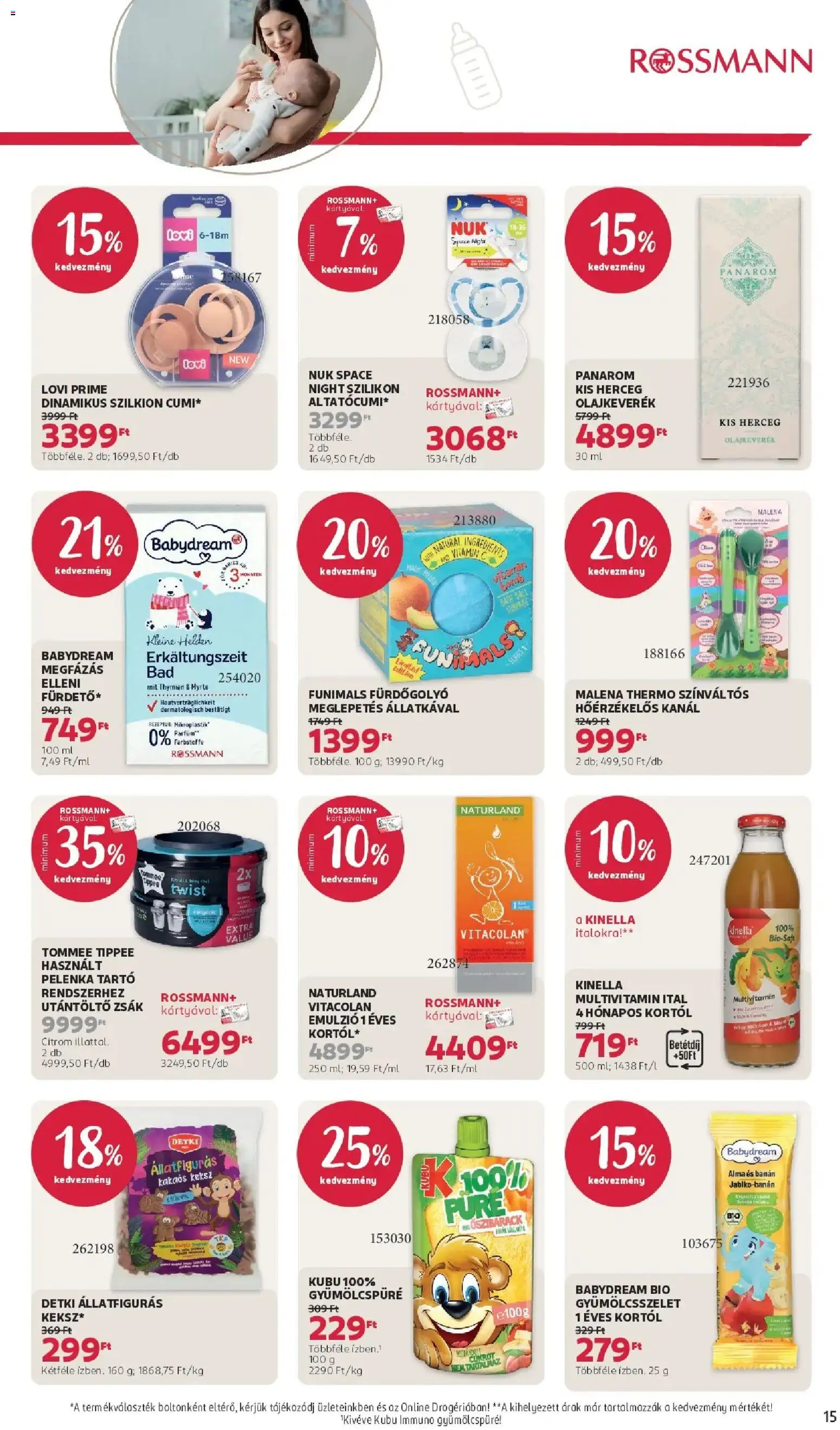 Rossmann akciós ujság - amely érvényes a következő dátumtól: 05.01.2026 | Oldal: 15 | Termékek: Őszibarack, Vitamin c, Multivitamin, Keksz