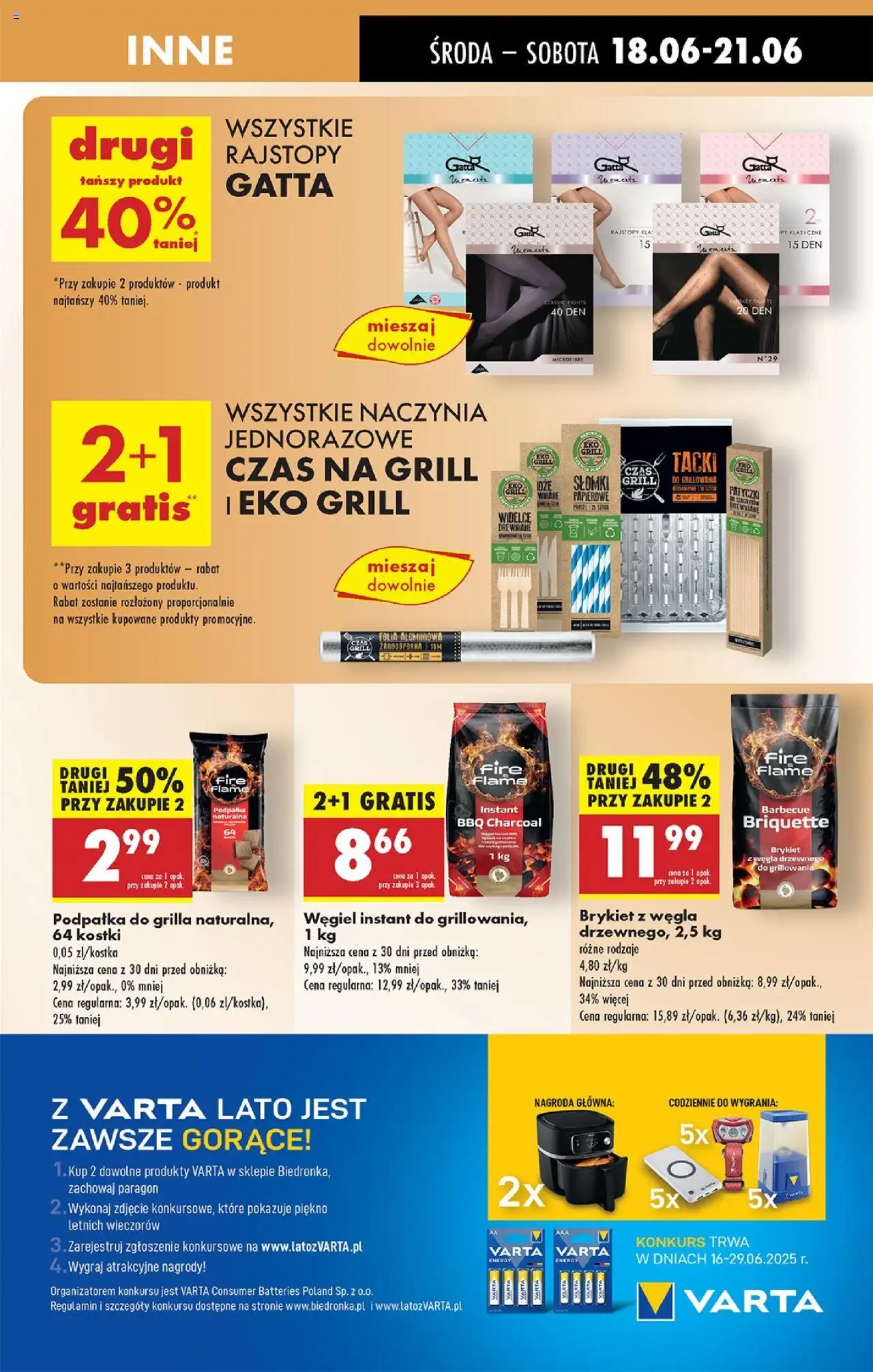 Biedronka gazetka - Oferta W tym tygodniu od 18.06.2025 | Strona: 69 | Produkty: Rajstopy, Grill, Gatta, Słomki