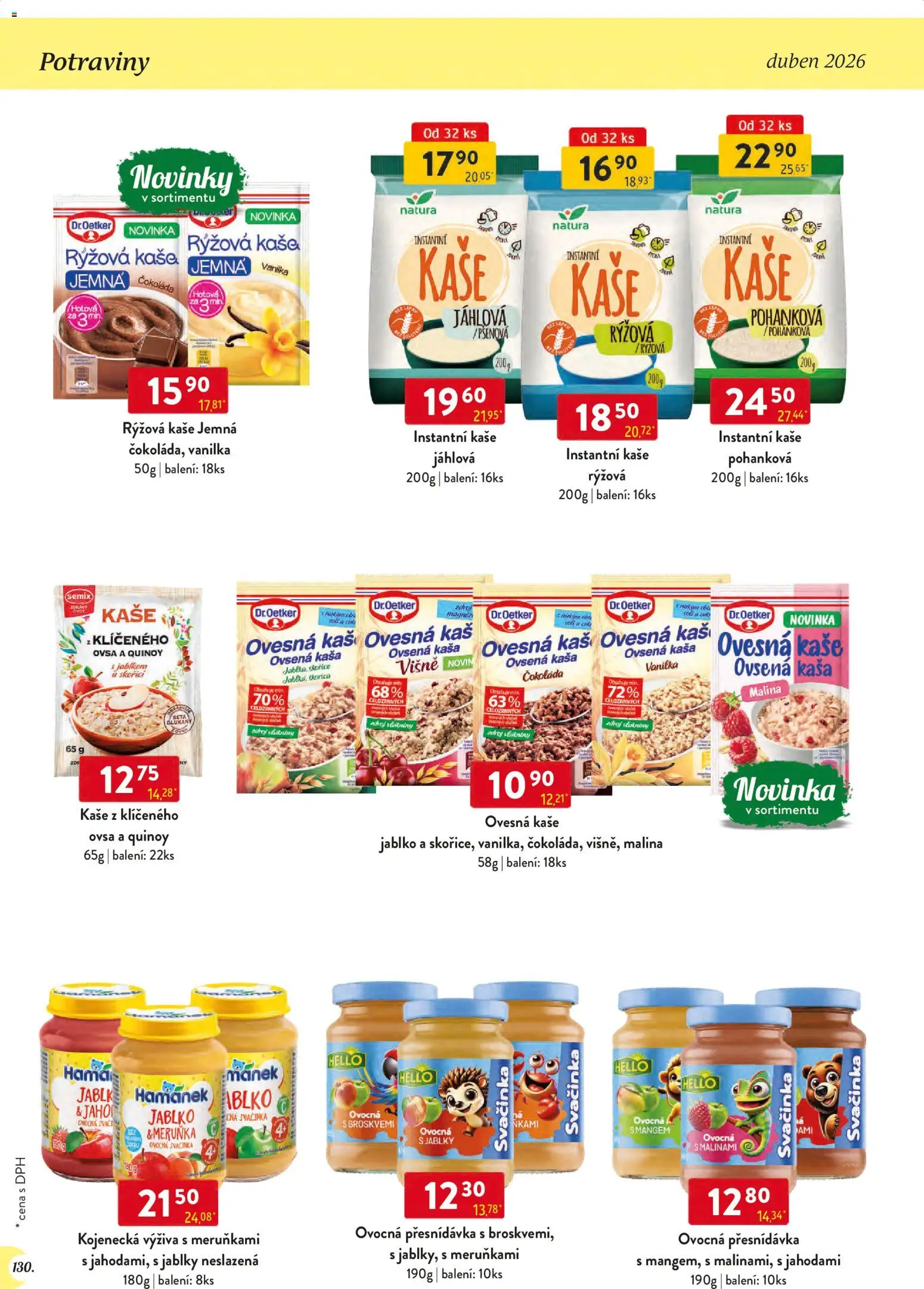 Astur & Qanto leták - Velkoobchod 04/2026 od 01.04.2026 | Strana: 130 | Produkty: Čokoláda, Ovesná kaše, Rýžová kaše, Hamánek
