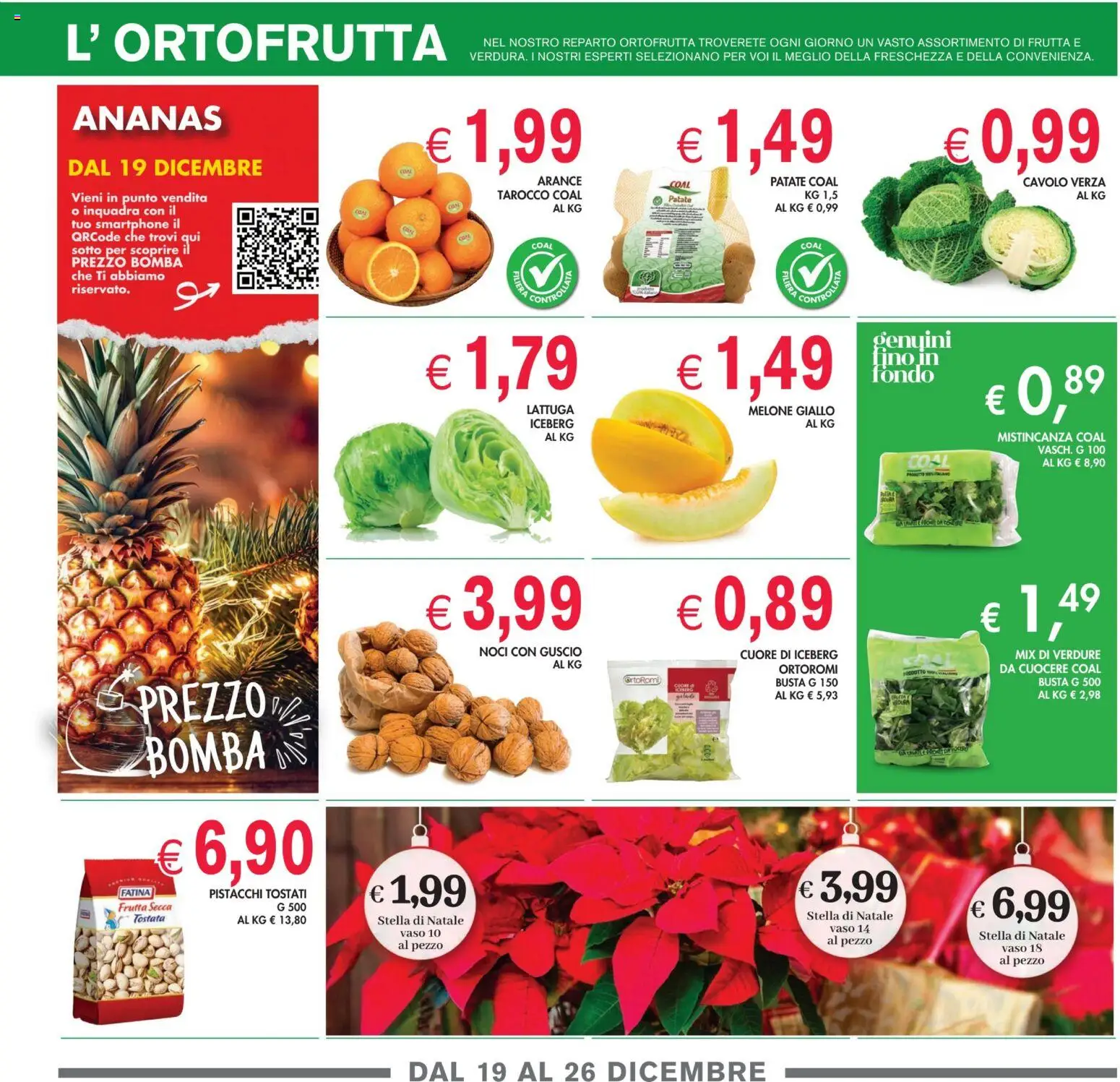 Volantino Coal del 12.12.2025 | Pagina: 3 | Prodotti: Arance, Frutta, Cavolo, Vaso