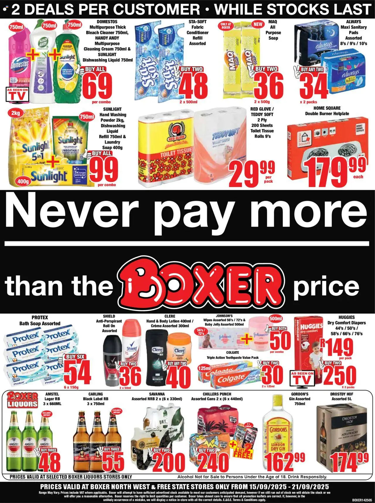 New Boxer catalogue – valid from 15.09.2025 | Page: 4 | Products: Teddy, Bath, Powder, Gin