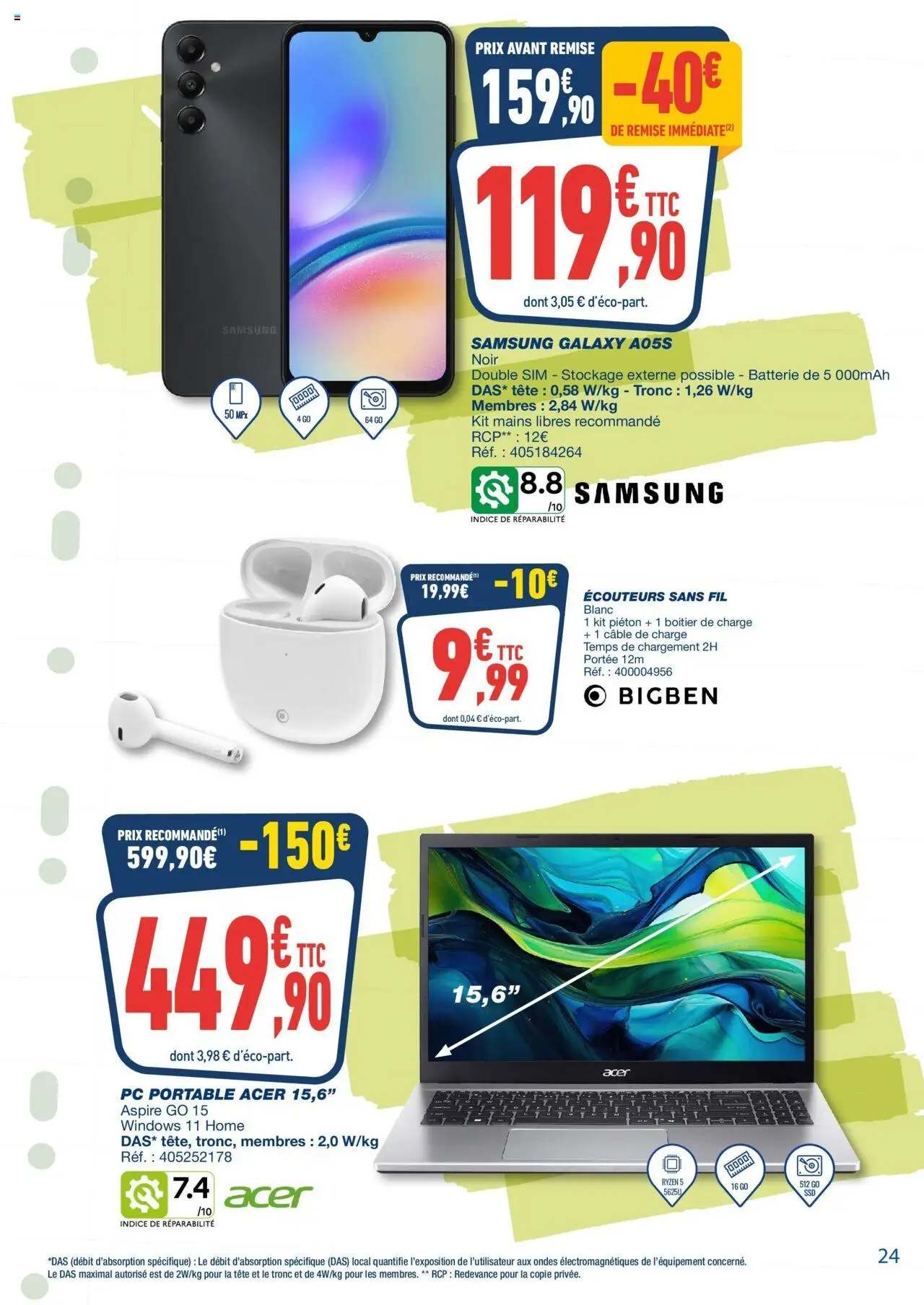  | Page: 24 | Produits: PC, Câble, PC portable, Batterie