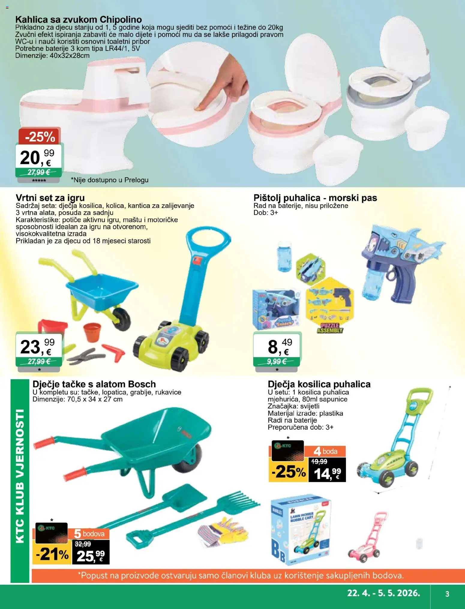 KTC katalog | vrijedi od 22.04.2026 | Stranica: 3 | Proizvodi: Kosilica, Baterije, Rukavice