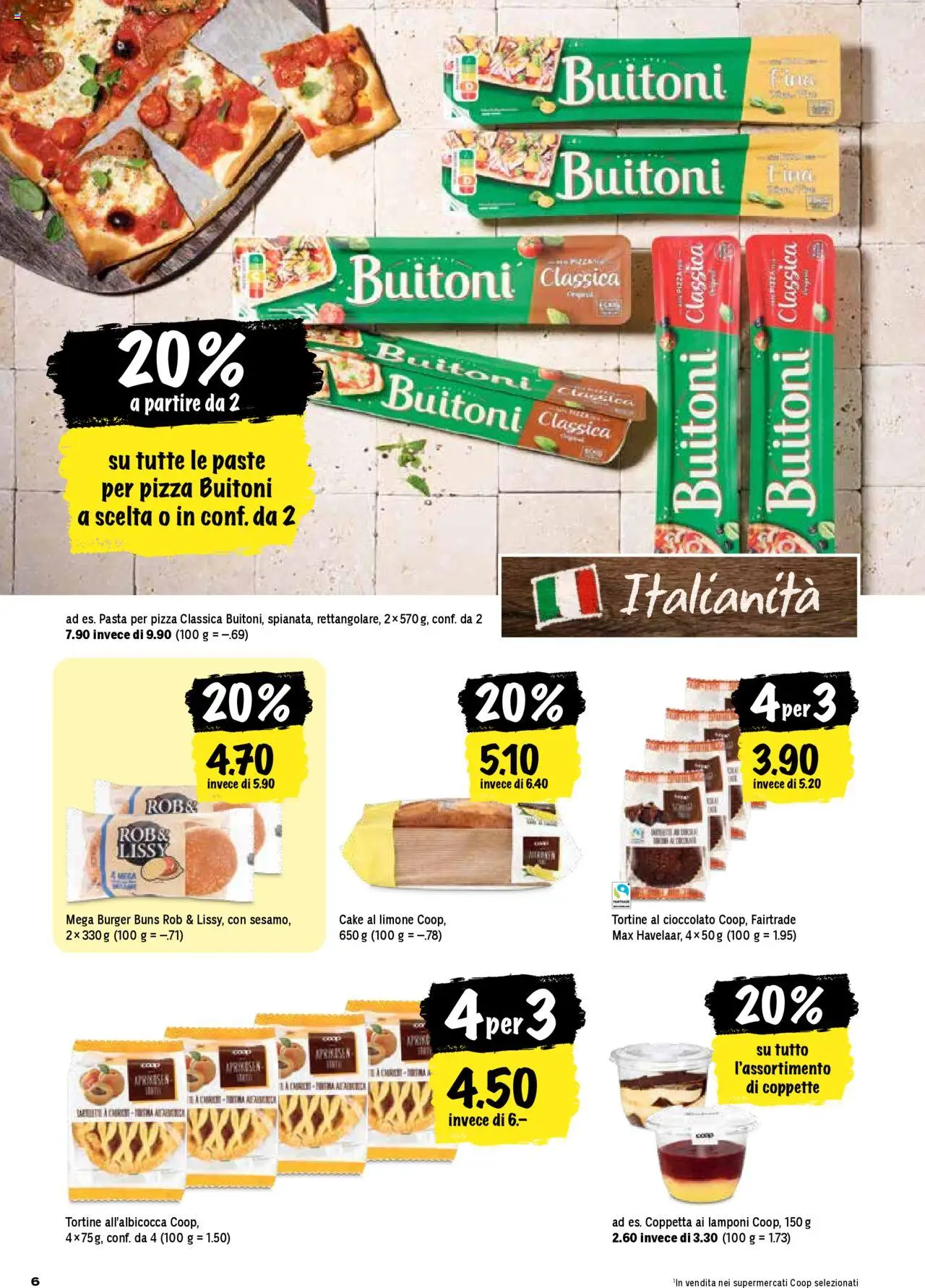 Coop - Una settimana di azioni ab 14.08.2025 | Seite: 6 | Produkte: Burger, Pizza, Pasta