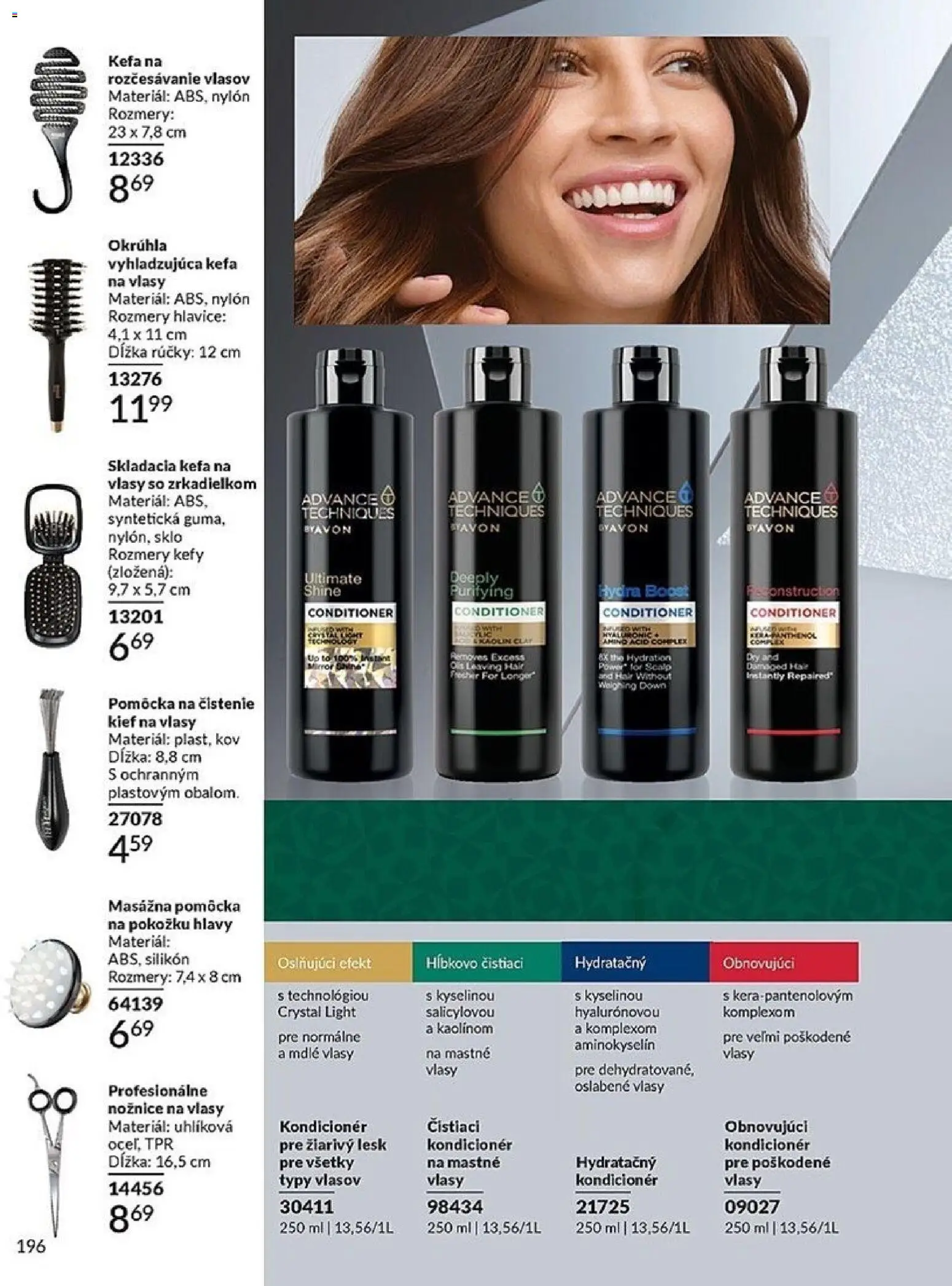 Nové Avon akcie – leták je platný od 01.12.2025 | Strana: 196 | Produkty: Kondicionér, Kefa