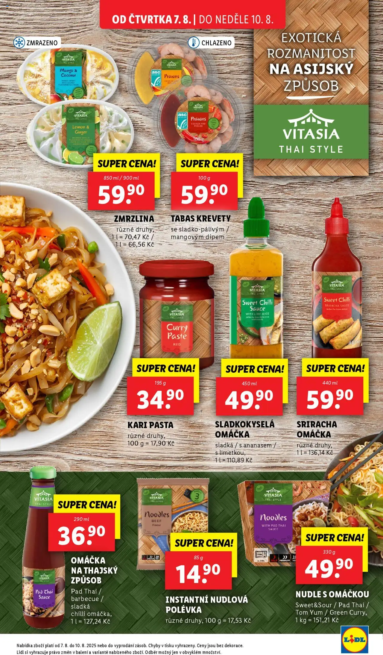 Lidl leták od 07.08.2025 | Strana: 17 | Produkty: Zmrzlina, Kari pasta, Sriracha sauce, Nudle