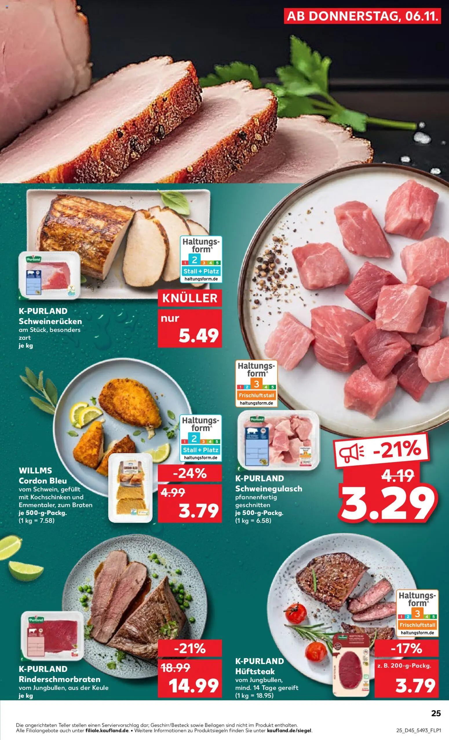 Kaufland prospekt Speyer	 – gültig ab 06.11.2025 | Seite: 25 | Produkte: Schweinegulasch, Schweinerucken