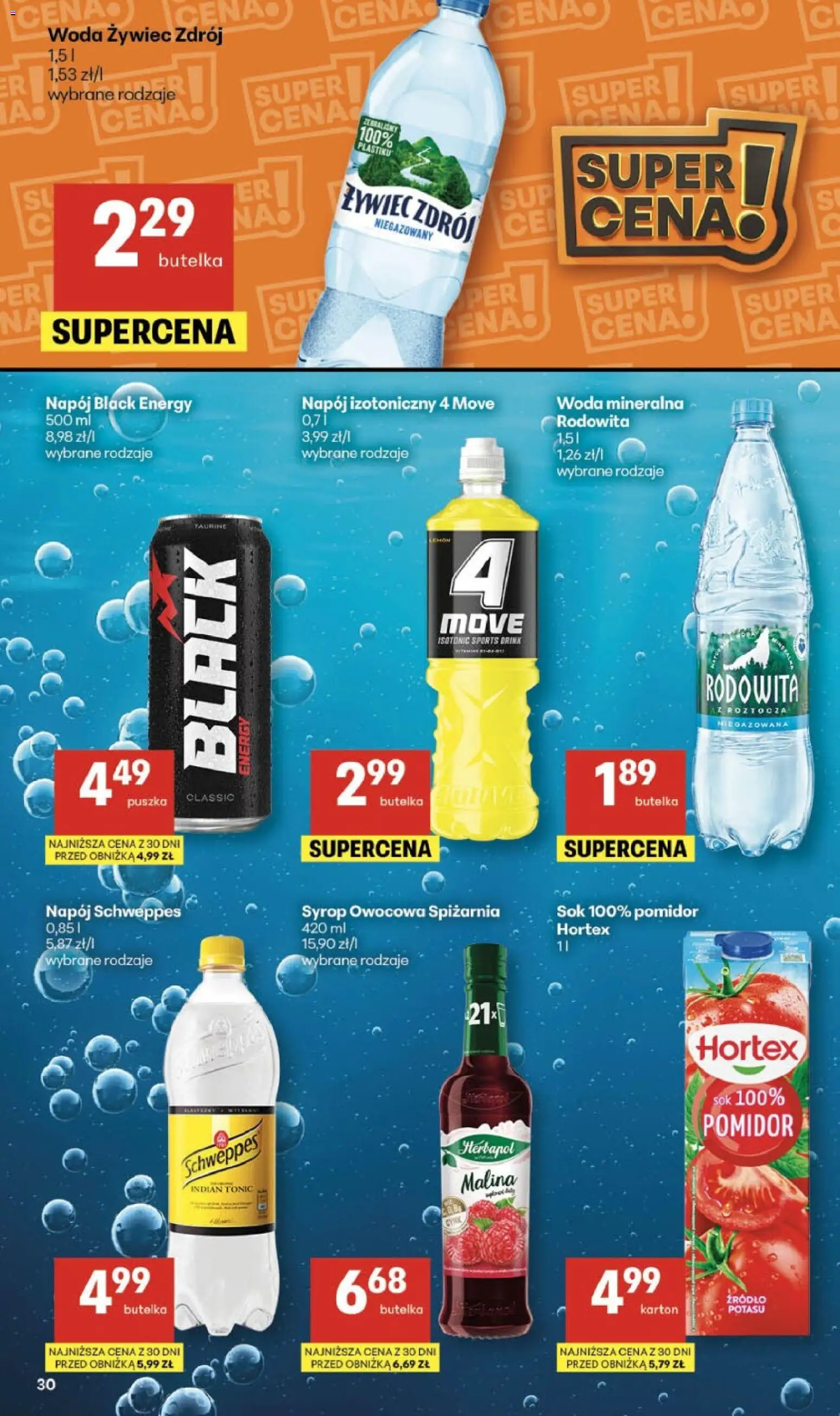 Delikatesy Centrum gazetka od 12.03.2026 | Strona: 30 | Produkty: Woda żywiec, Malina, Sok, Woda