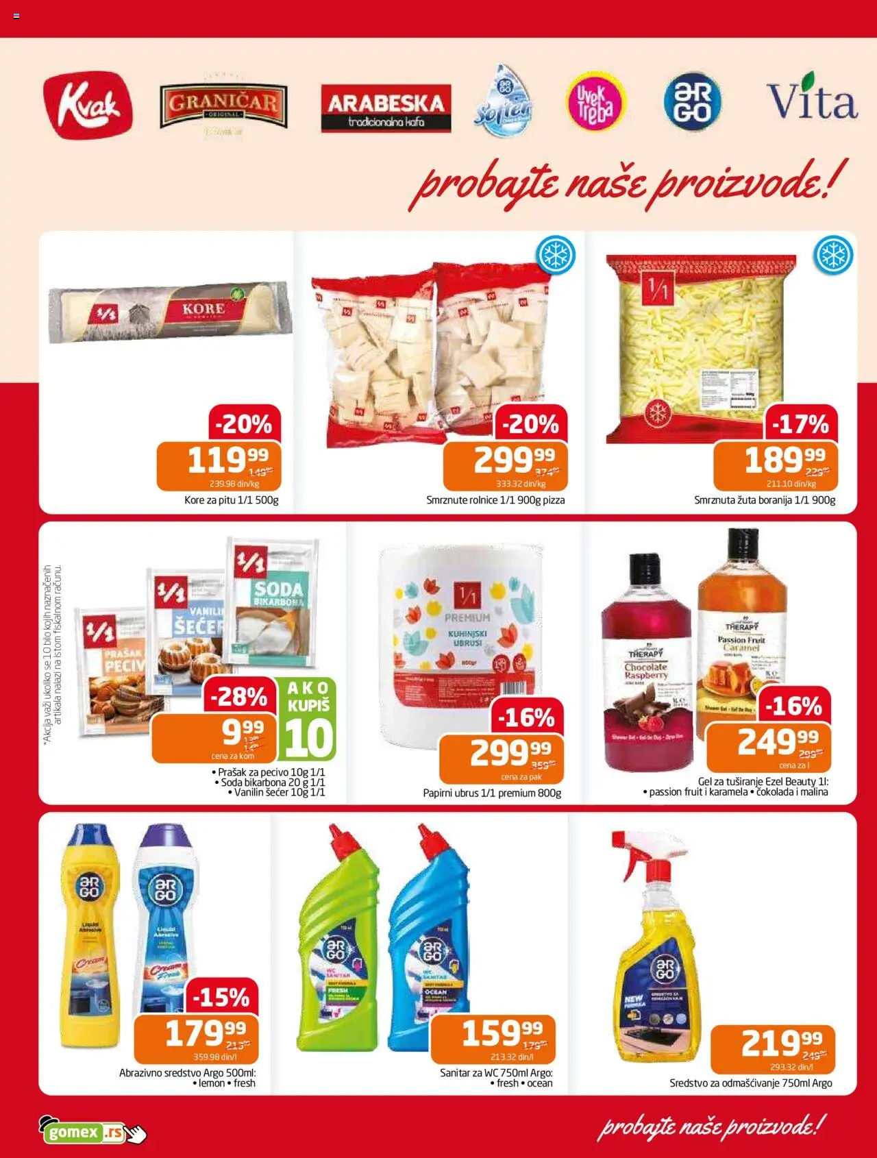 Gomex katalog - važi od 02.07.2025 | Strana: 13 | Proizvode: Šećer, Wc, Čokolada, Gel za tuširanje