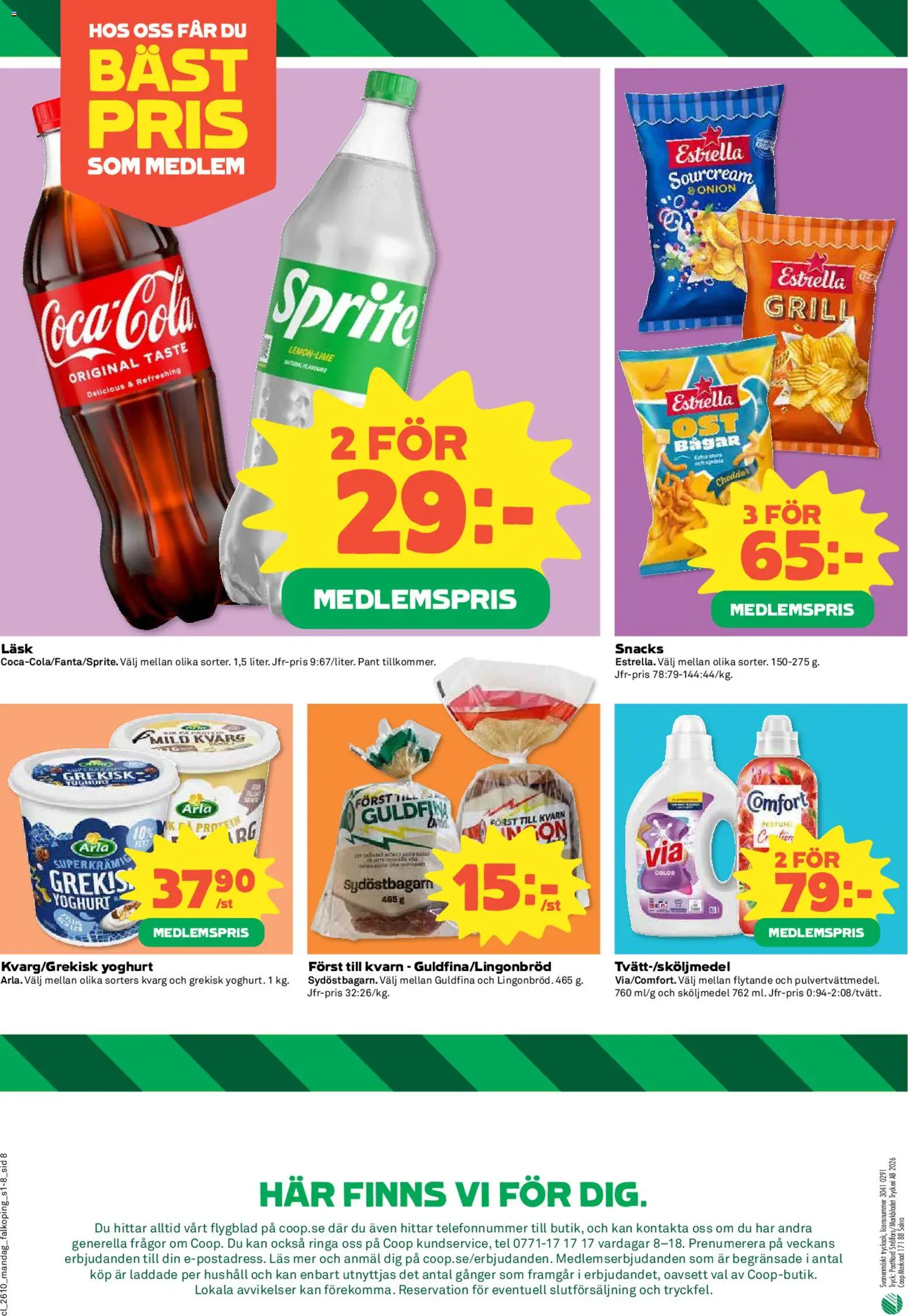 Coop reklamblad aktuell från 02.03.2026 | Sida: 8 | Produkter: Kvarn, Sprite, Lime, Kvarg