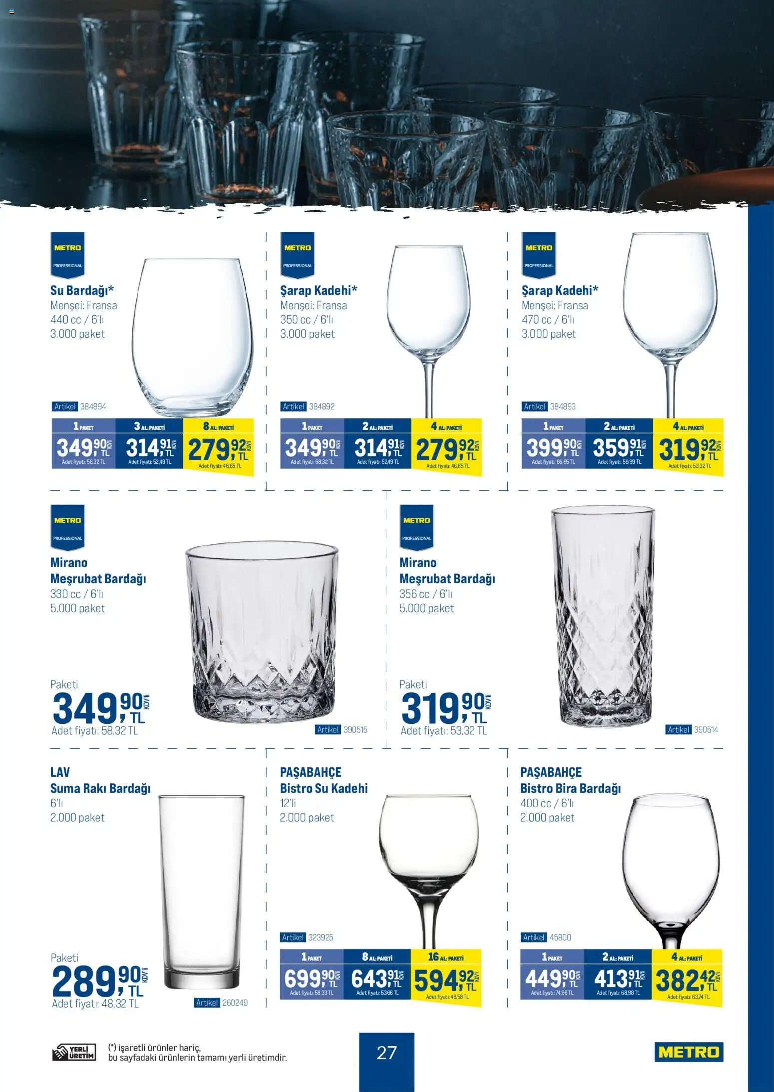 Metro - Dünya Mutfakları - 07.01.2026 tarihinden itibaren geçerlidir | Sayfa: 27 | Ürünler: Şarap, Bira, Su