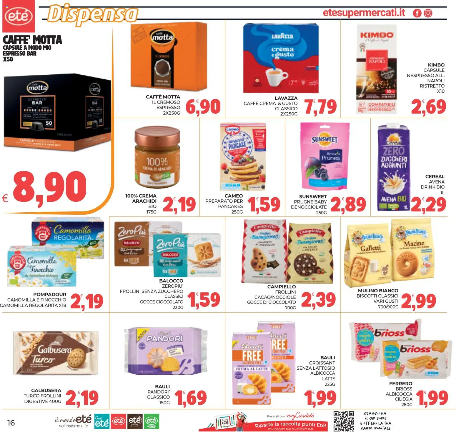 Volantino Eté del 07.04.2026 | Pagina: 16 | Prodotti: Tè, Latte, Lavazza, Frollini