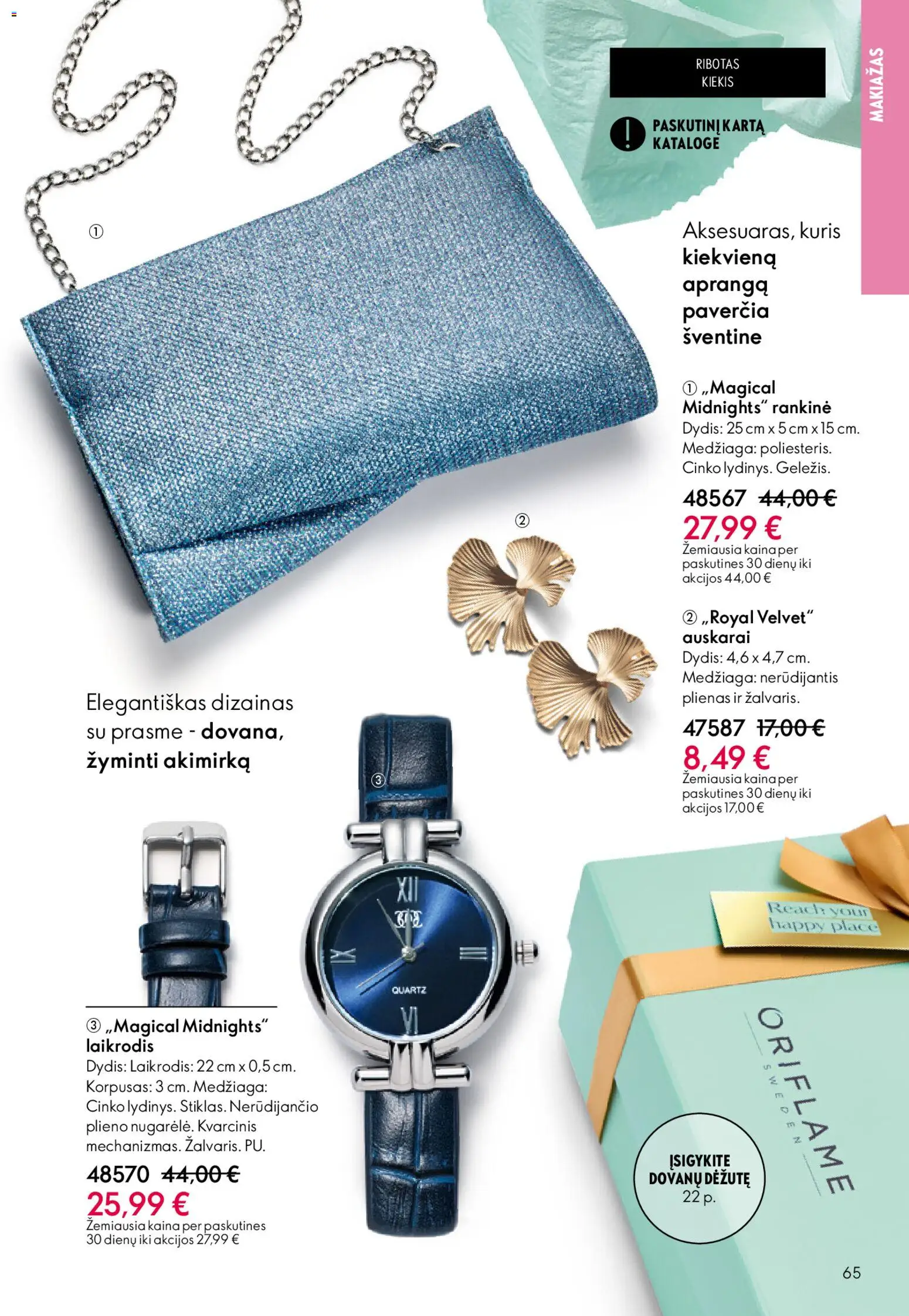 Oriflame akcijos nuo 18.02.2026 | Puslapis: 65 | Prekių: Makiažas, Laikrodis, Rankinė