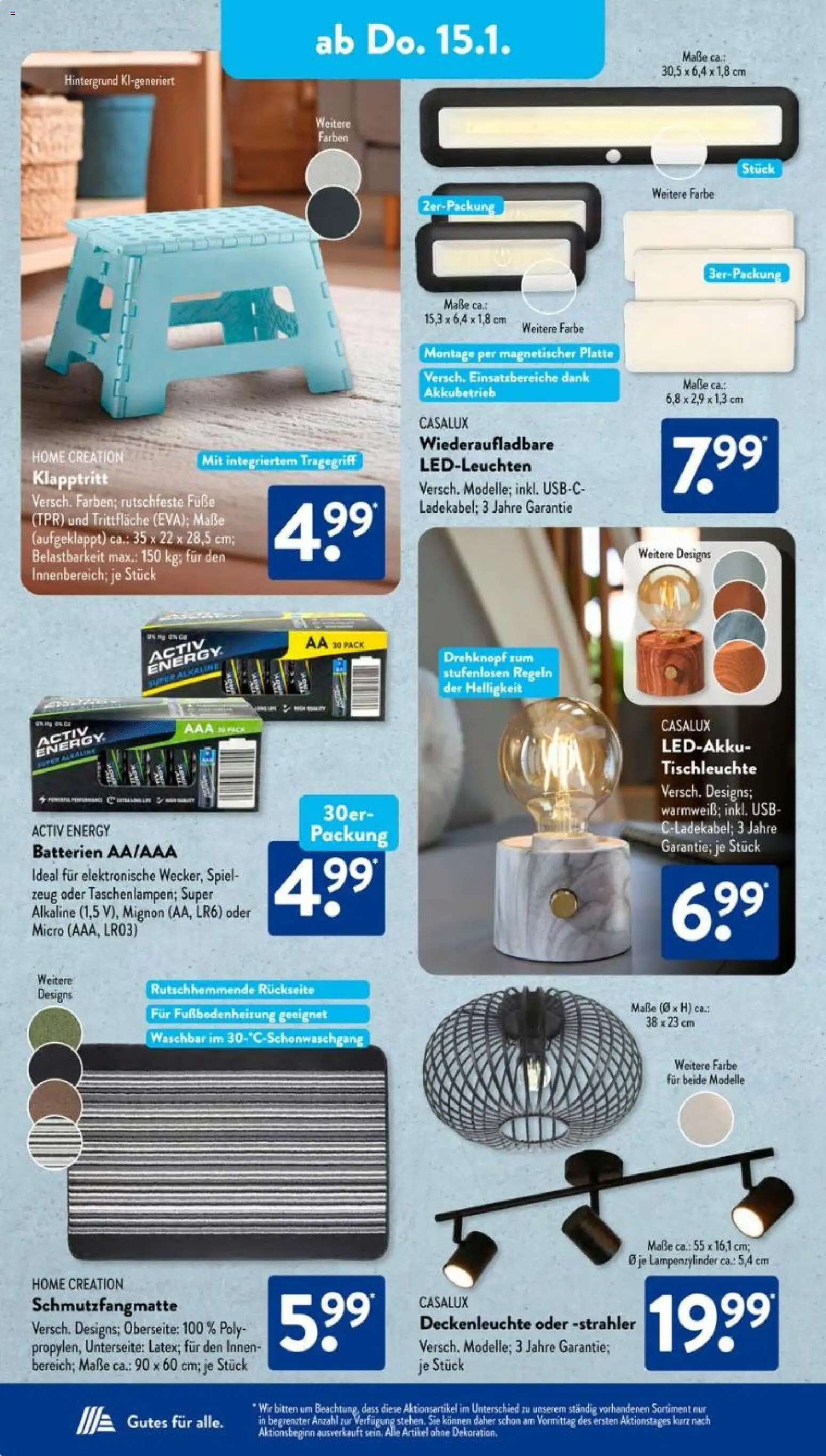 Aldi Süd Prospekt 	 – gültig ab 12.01.2026 | Seite: 8 | Produkte: Spiel, Energy, Schmutzfangmatte, Home creation