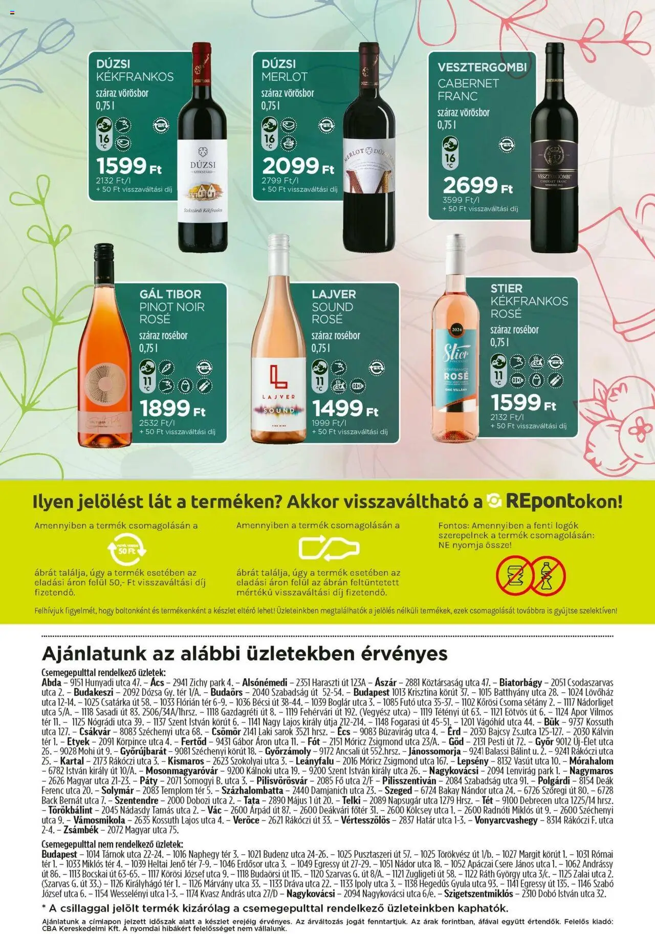 CBA Príma akciós ujság - amely érvényes a következő dátumtól: 19.05.2025 | Oldal: 16 | Termékek: Vörösbor