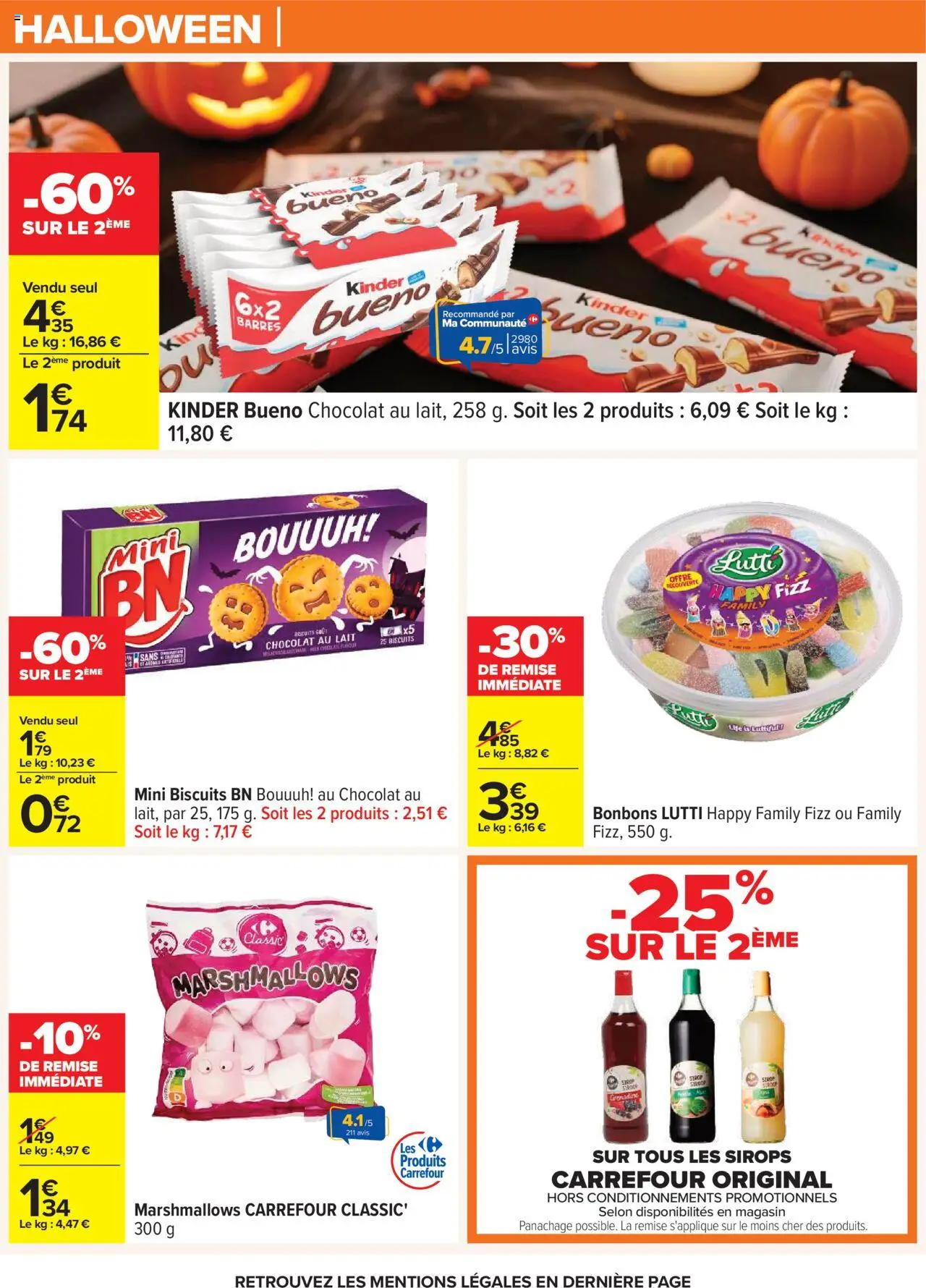 {H1} | Page: 4 | Produits: Lait, Chocolat, Bonbons, Biscuits