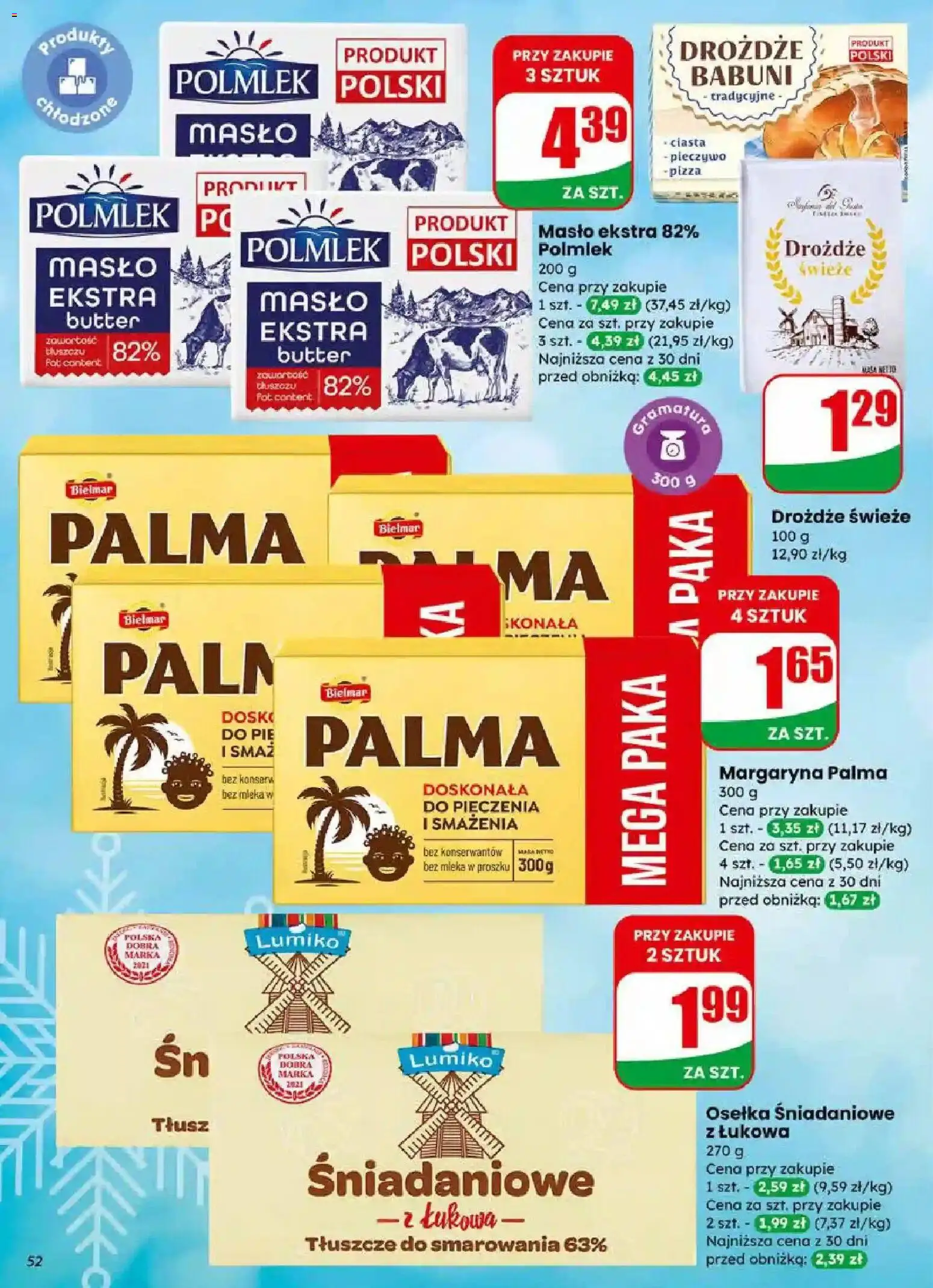 Dino Gazetka od 17.12.2025 | Strona: 52 | Produkty: Osełka, Mleka, Margaryna, Masło