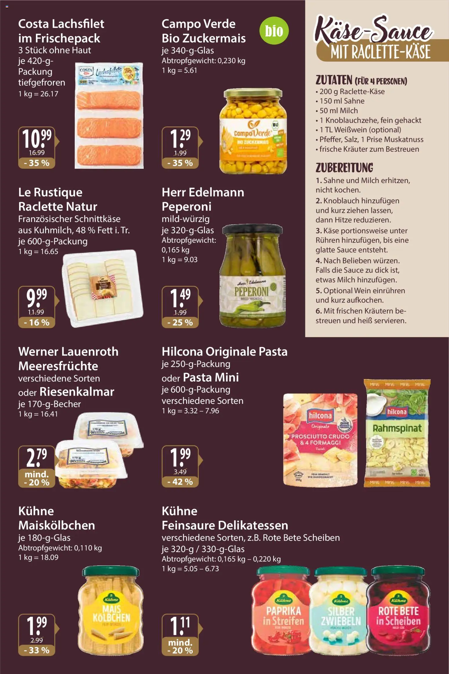 V-Markt - Feinkostbeilage 2025 – gültig ab 04.12.2025 | Seite: 13 | Produkte: Weißwein, Zwiebeln, Pasta, Raclette