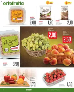 Volantino Piccolo del 14.08.2025 | Pagina: 6 | Prodotti: Insalata, Frutta, Uva, Arachidi