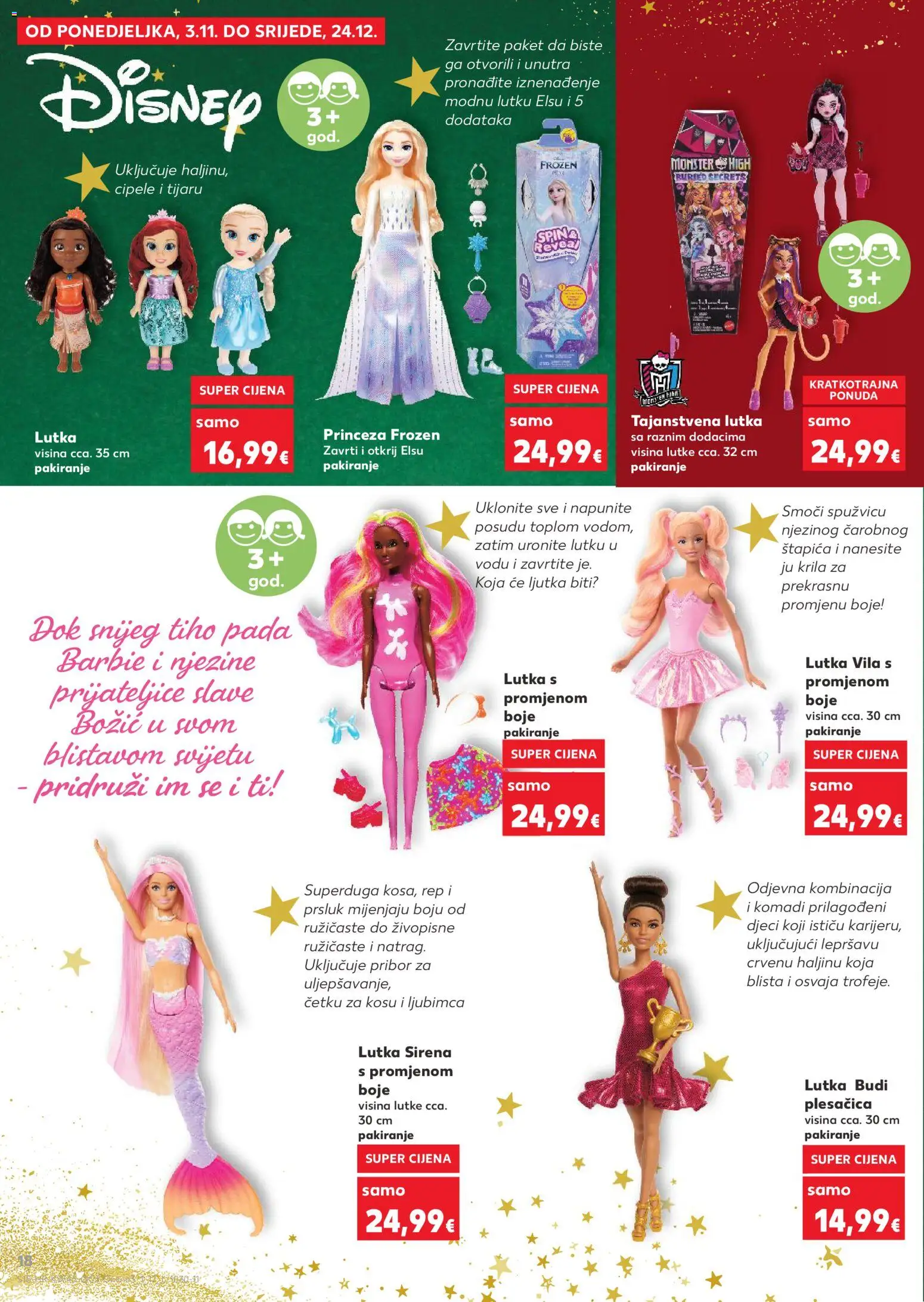 Kaufland katalog | vrijedi od 03.11.2025 | Stranica: 18 | Proizvodi: Barbie, Lutka, Lutke, Prsluk
