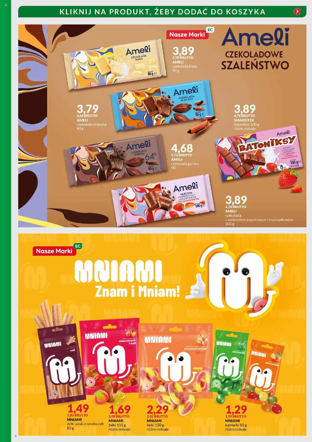 Eurocash Gazetka - Witaj Uniwersytecie od 15.09.2025 | Strona: 9 | Produkty: Czekolady, Czekolada mleczna, Czekolada gorzka, Czekolada