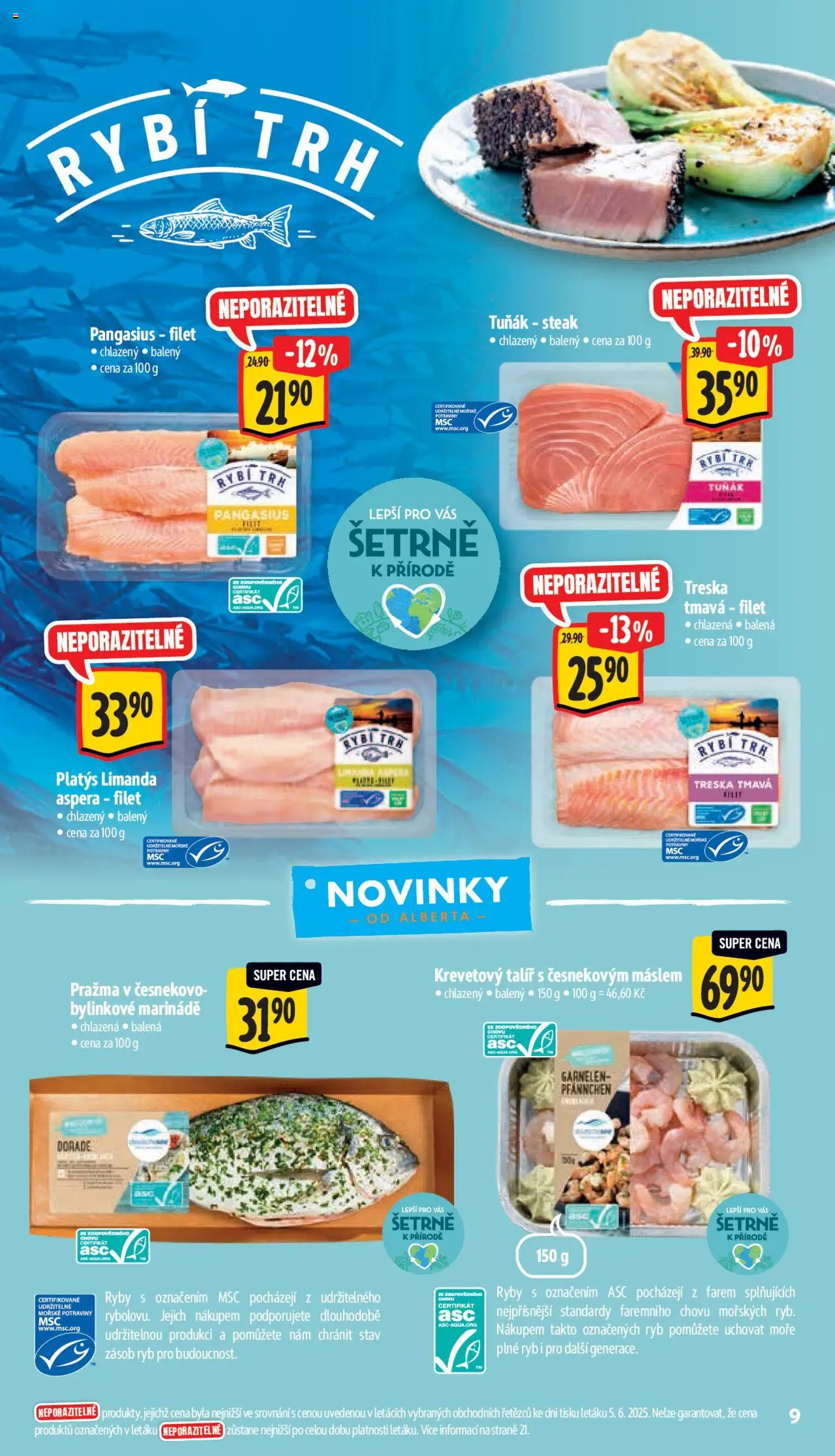 Albert leták - Supermarket od 11.06.2025 | Strana: 14 | Produkty: Treska, Talíř, Potraviny, Tuňák steak