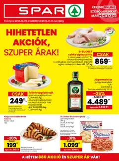 Spar Akciós újság - amely érvényes a következő dátumtól: 09.10.2025