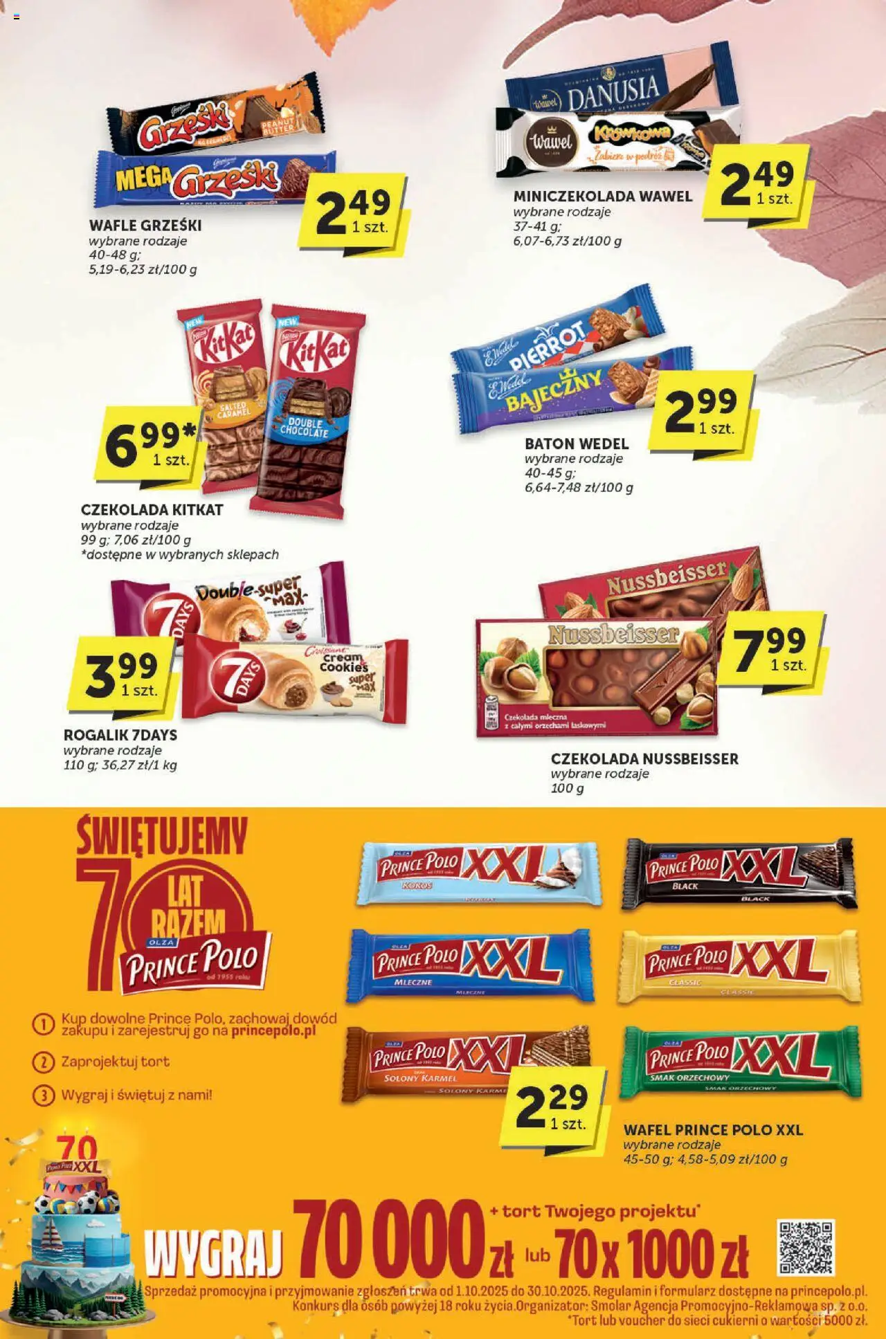 Euro Sklep Gazetka - Katalog od 16.10.2025 | Strona: 21 | Produkty: Wafle, Tort, Baton, Czekolada