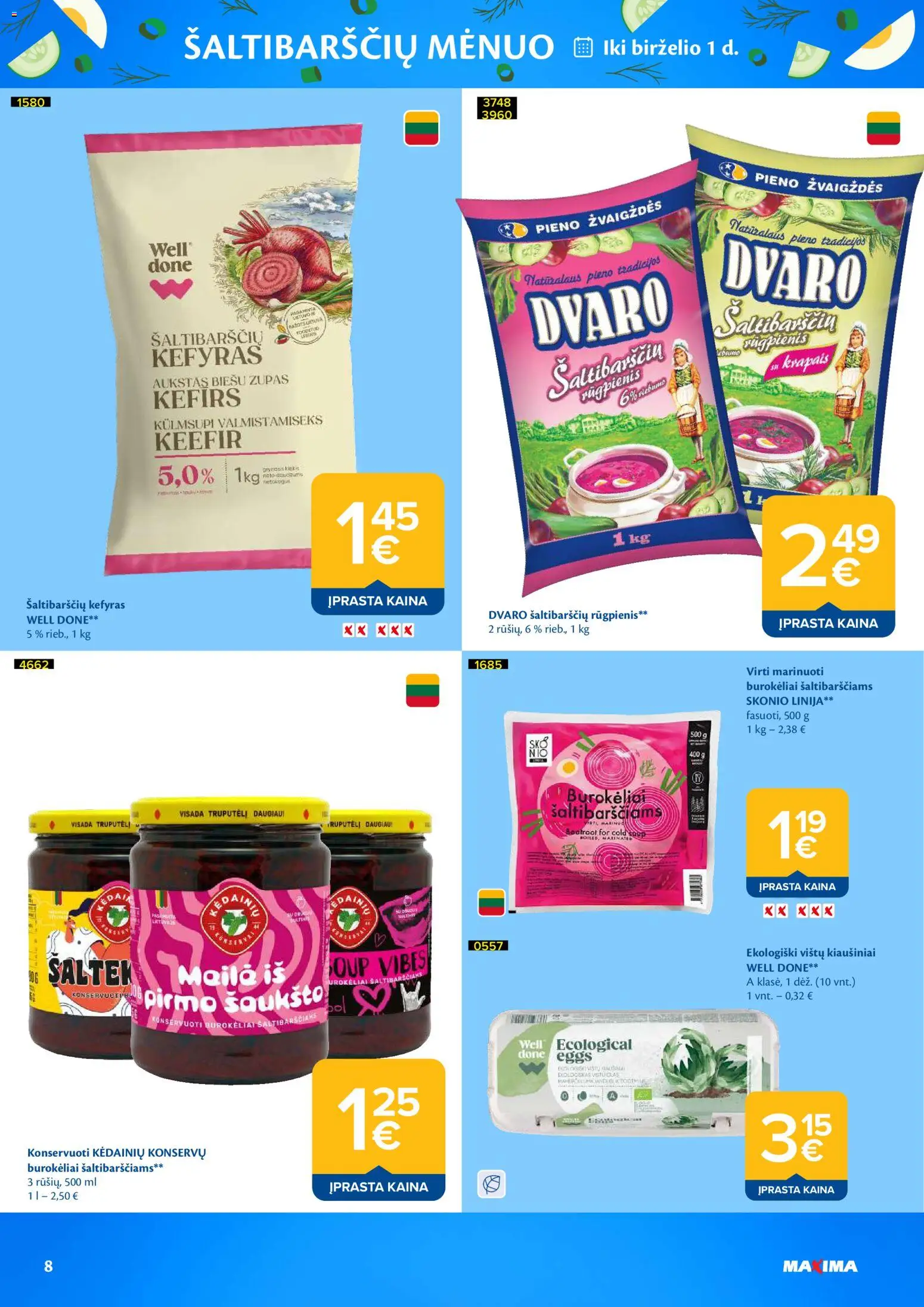 MAXIMA akcijos nuo 21.04.2026 | Puslapis: 8 | Prekių: Kiaušiniai