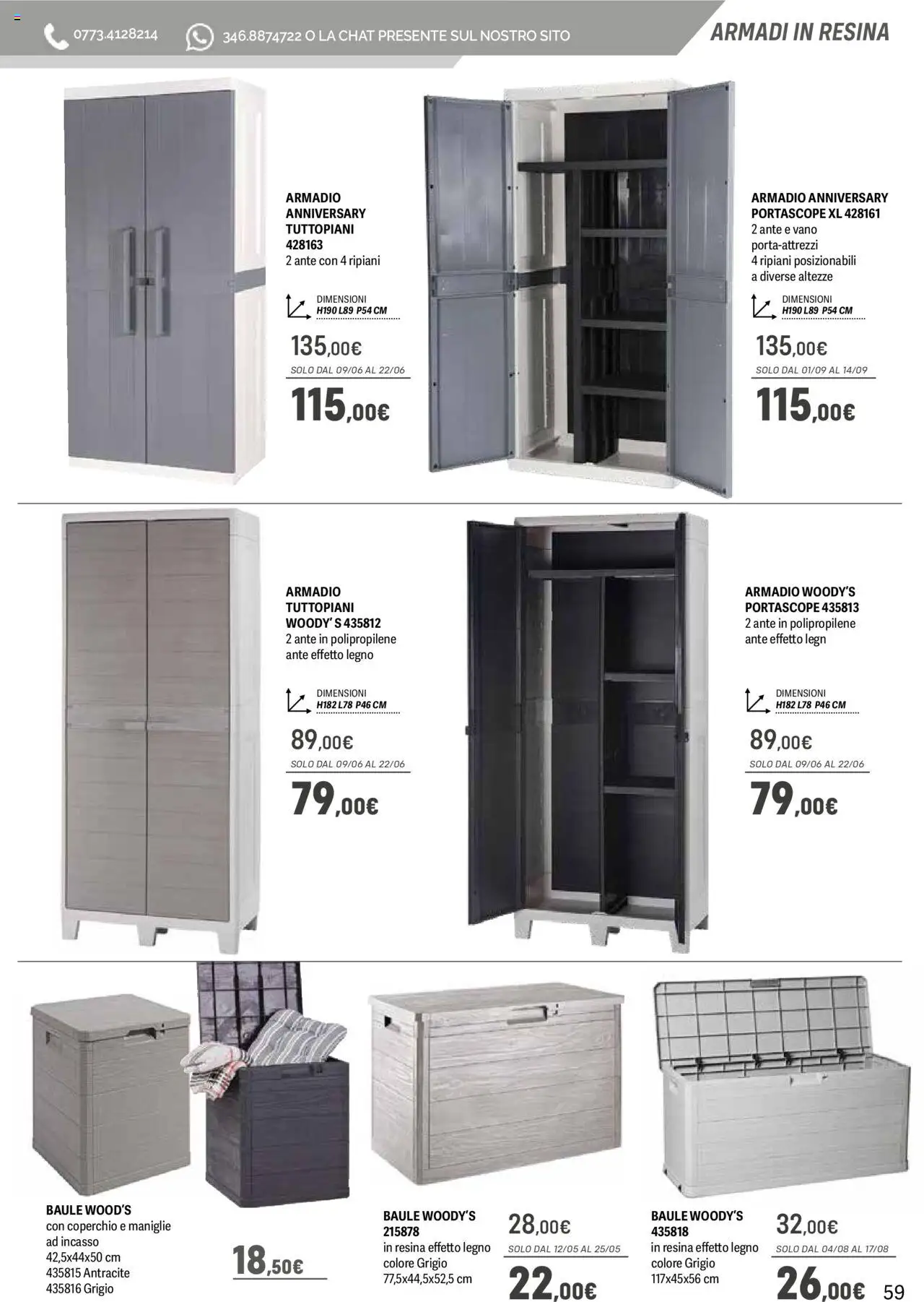 Volantino Orizzonte del 09.05.2025 | Pagina: 59 | Prodotti: Baule, Armadio