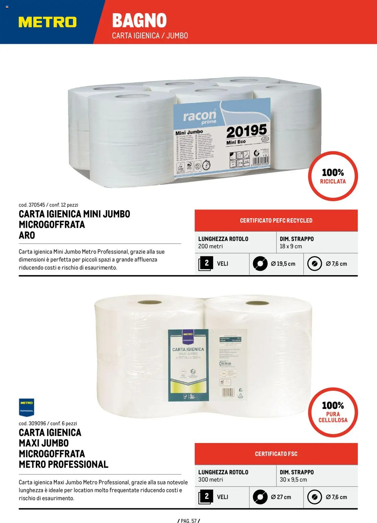 Volantino Metro del 26.09.2024 | Pagina: 57 | Prodotti: Carta igienica, Metro, Bagno
