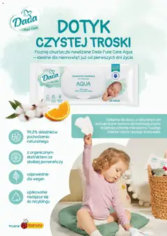 Pogląd oferty "Dada Pure Care Aqua, Chusteczki nawilżane od 1. dnia życia, 99% wody, 100% naturalne włókna" - ważna od 28.07.2025 | Strona: 3