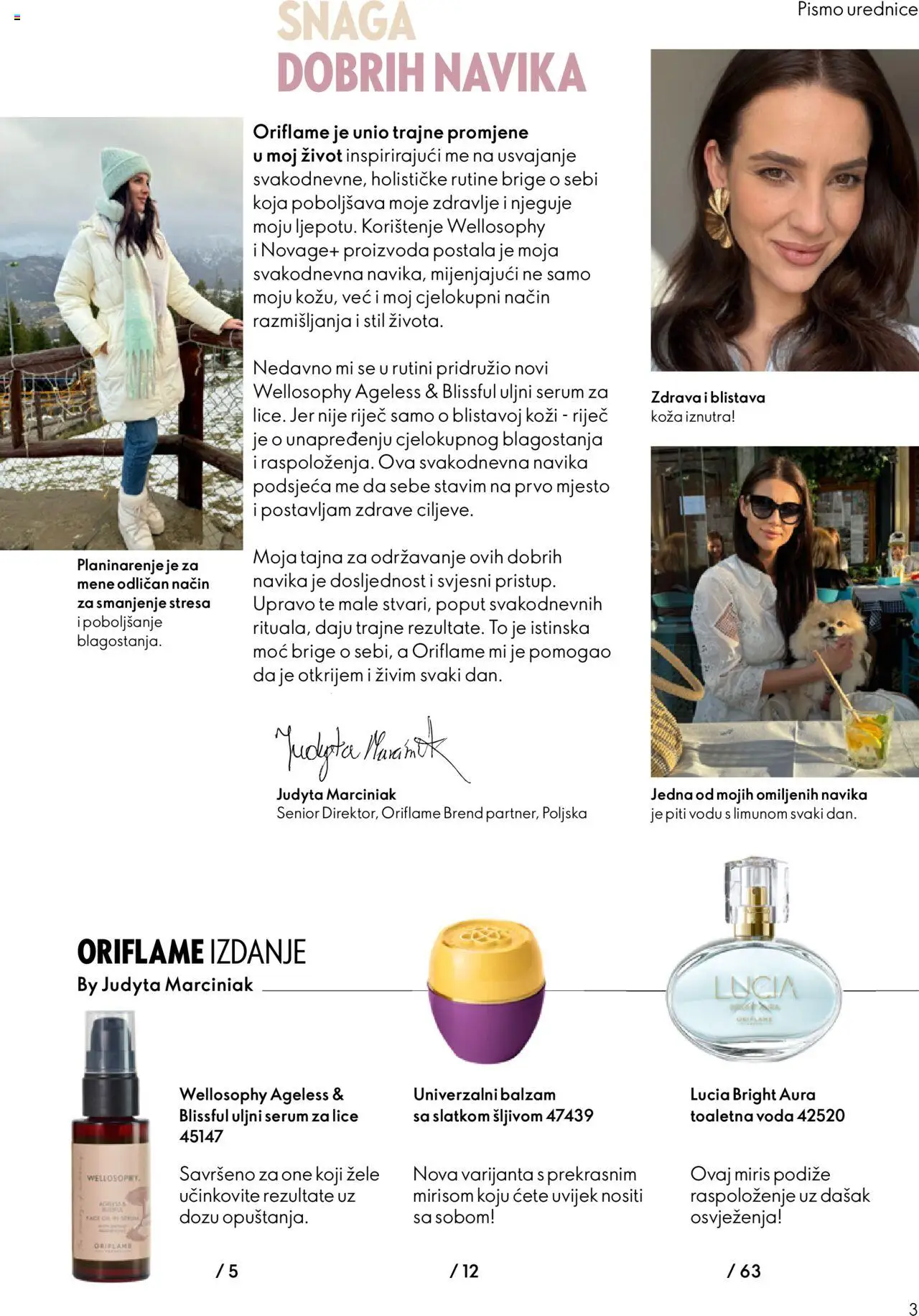 Oriflame katalog | vrijedi od 08.10.2025 | Stranica: 3 | Proizvodi: Serum za lice, Miris, Voda