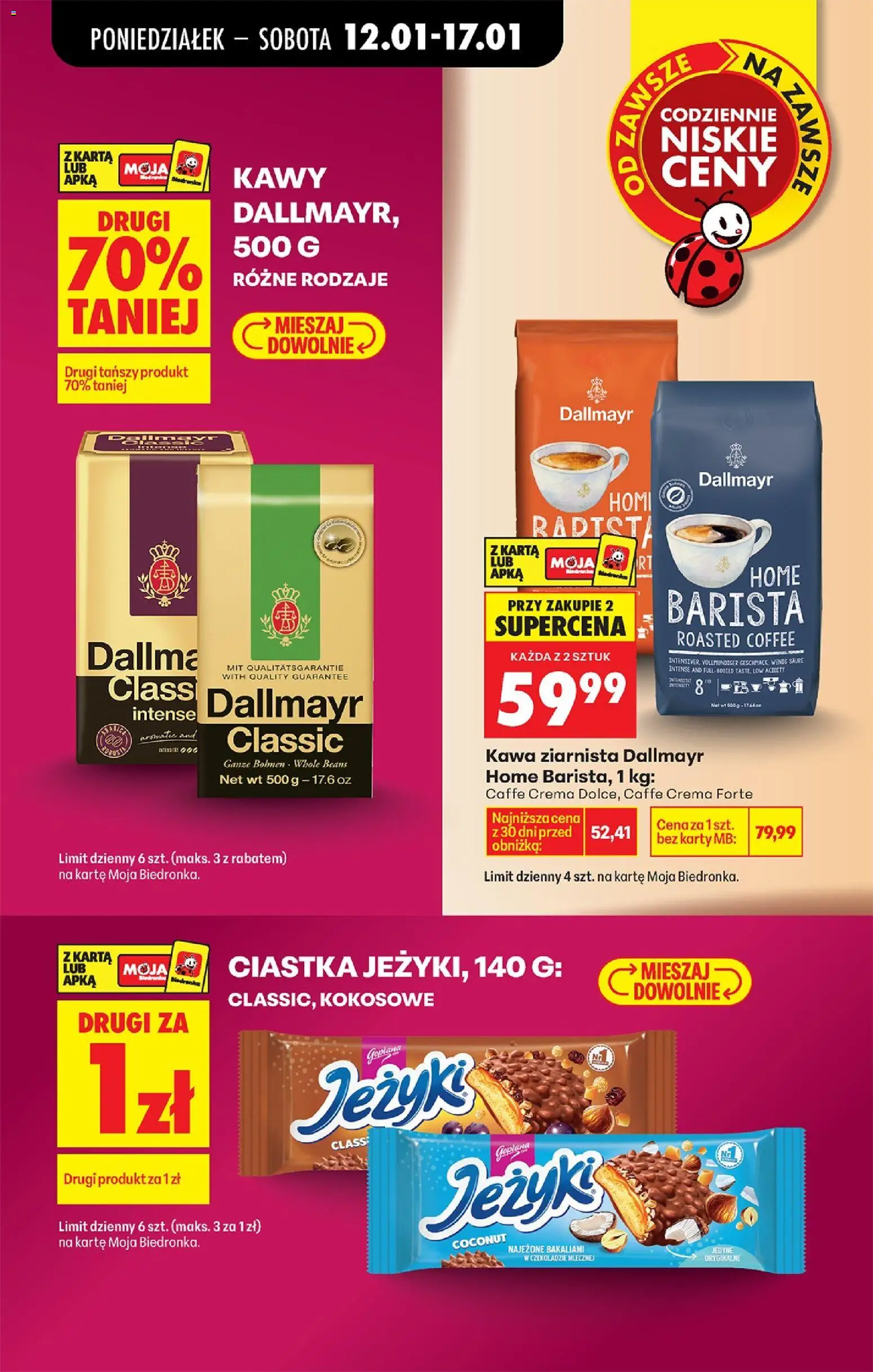 Biedronka gazetka od 12.01.2026 | Strona: 11 | Produkty: Karta, Kawa ziarnista, Kawa, Ciastka