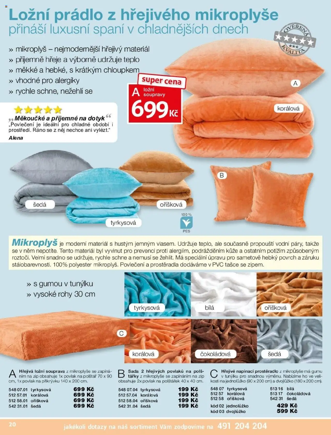 Decodoma katalog Podzim 2025 od 25.08.2025 | Strana: 20 | Produkty: Prostěradla, Povlak na polštář, Polštář, Prostěradlo