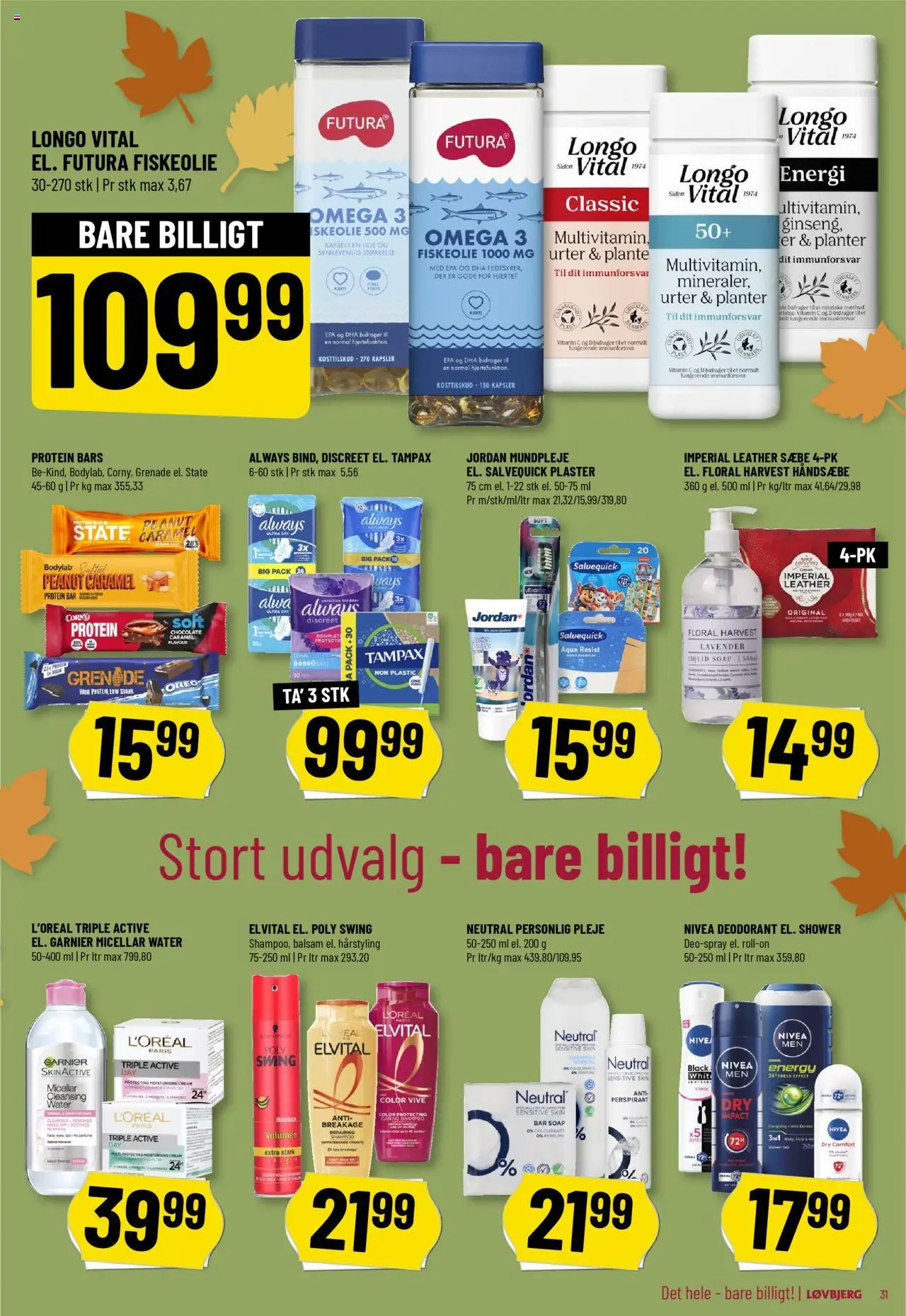 Løvbjerg tilbudsavis – gyldig fra 03.10.2025 | Side: 33 | Produkter: Shampoo, Balsam, Deodorant, Oreo