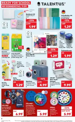 Kaufland Alles für die Schule – gültig ab 11.09.2025 | Seite: 2 | Produkte: Pinsel, Notebook, Uhr, Notizbuch