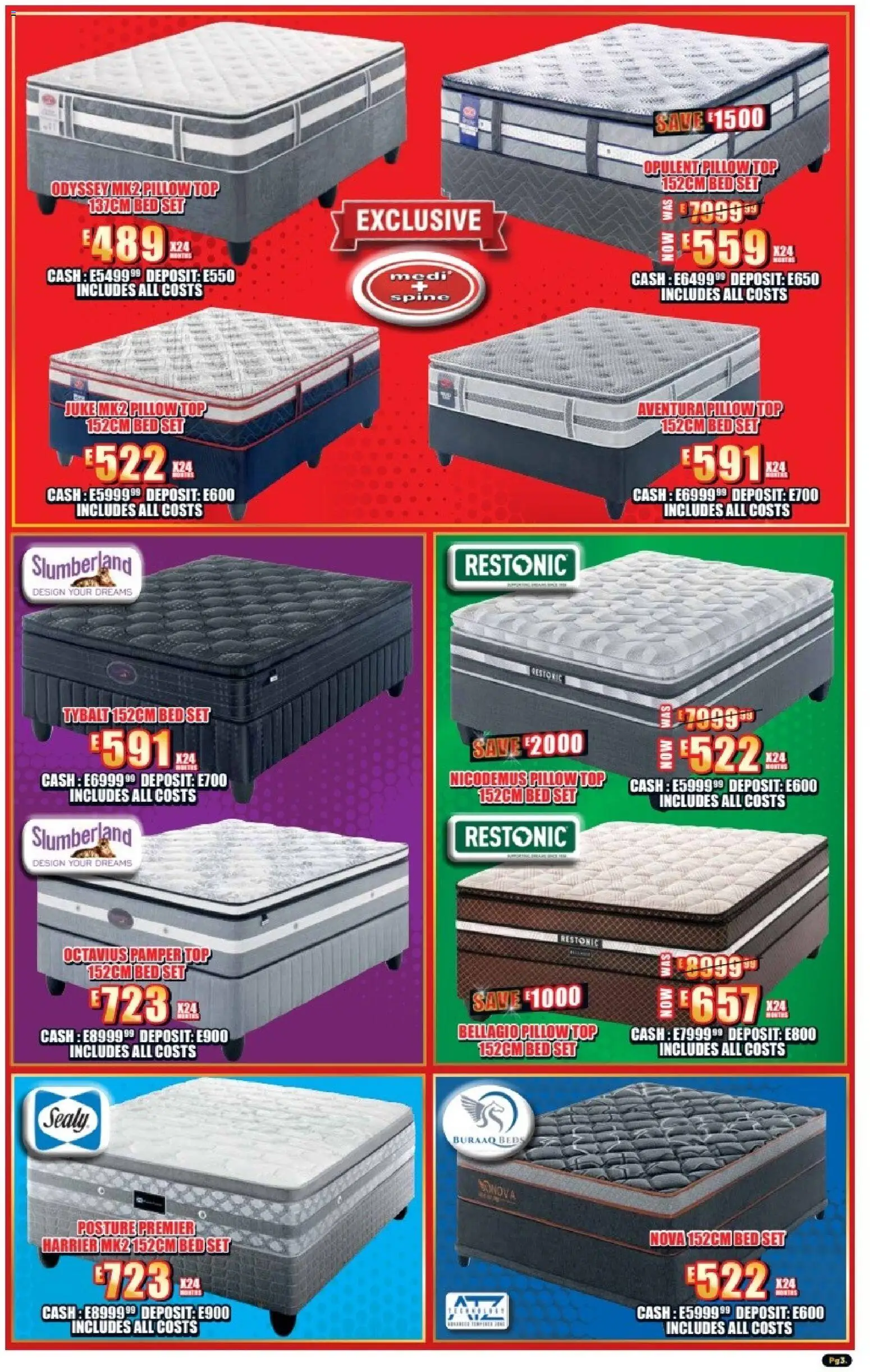 New Lewis Stores catalogue – valid from 23.02.2026 | Page: 3 | Products: Bed, Pillow