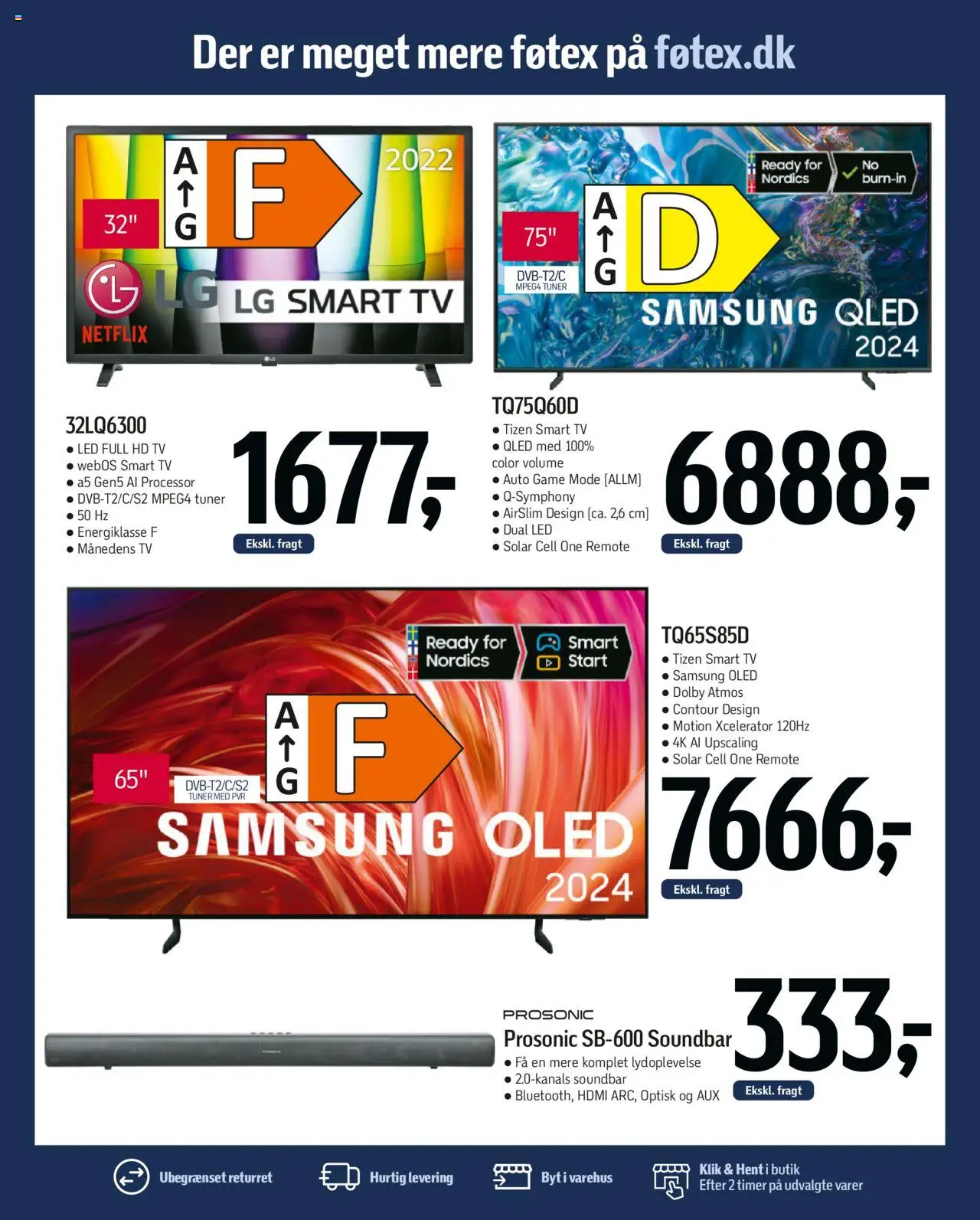 Føtex Tilbudsavis gyldig fra 01.08.2025 | Side: 64 | Produkter: Processor, Soundbar, Smart TV, TV