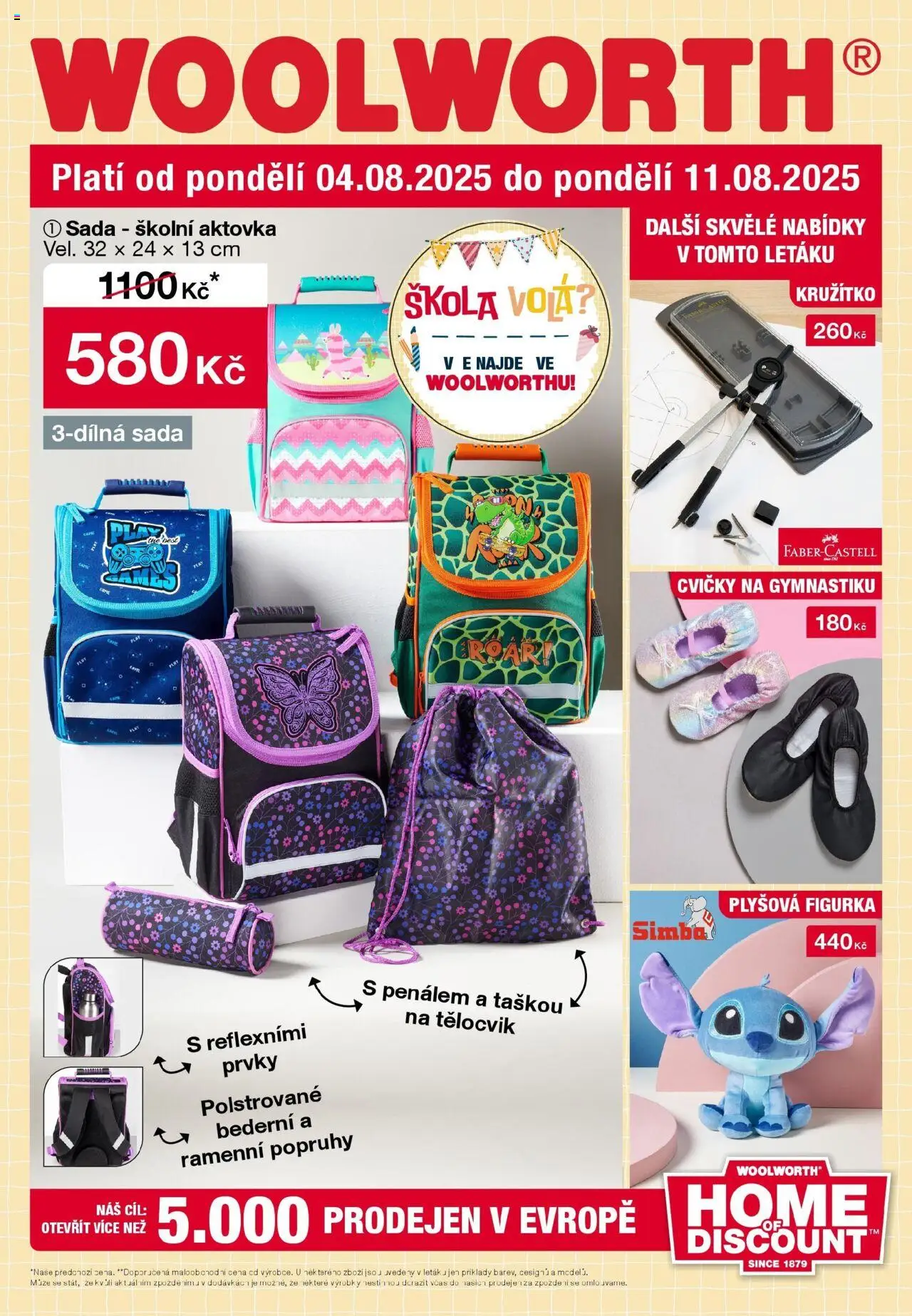 Woolworth leták od 04.08.2025 - akční nabídka | Strana: 1 | Produkty: Aktovka, Kružítko, Cd