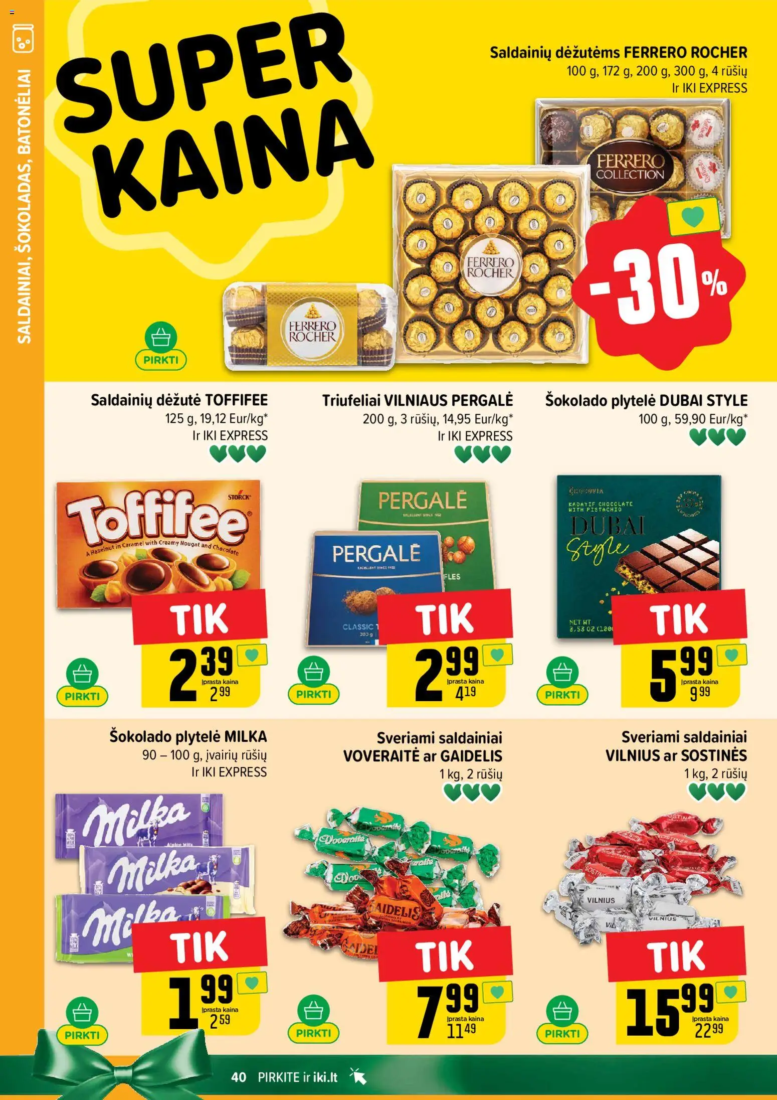 IKI akcijos nuo 10.11.2025 | Puslapis: 40 | Prekių: Saldainiai