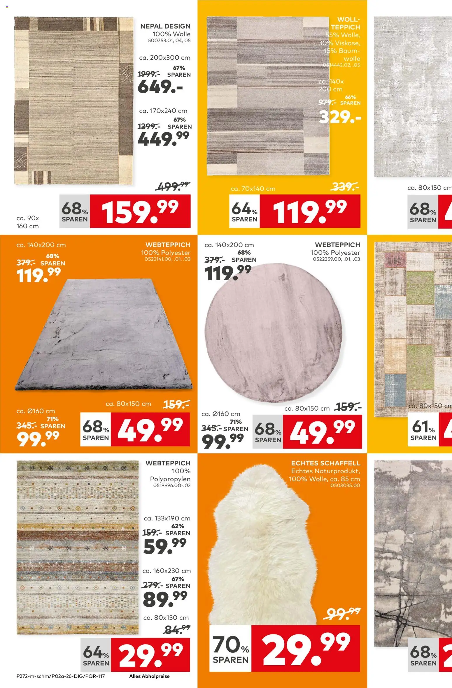 Porta! WSV: Bis zu 70% reduziert in vielen Abteilungen - Aachen – gültig ab 04.01.2026 | Seite: 6 | Produkte: Teppich