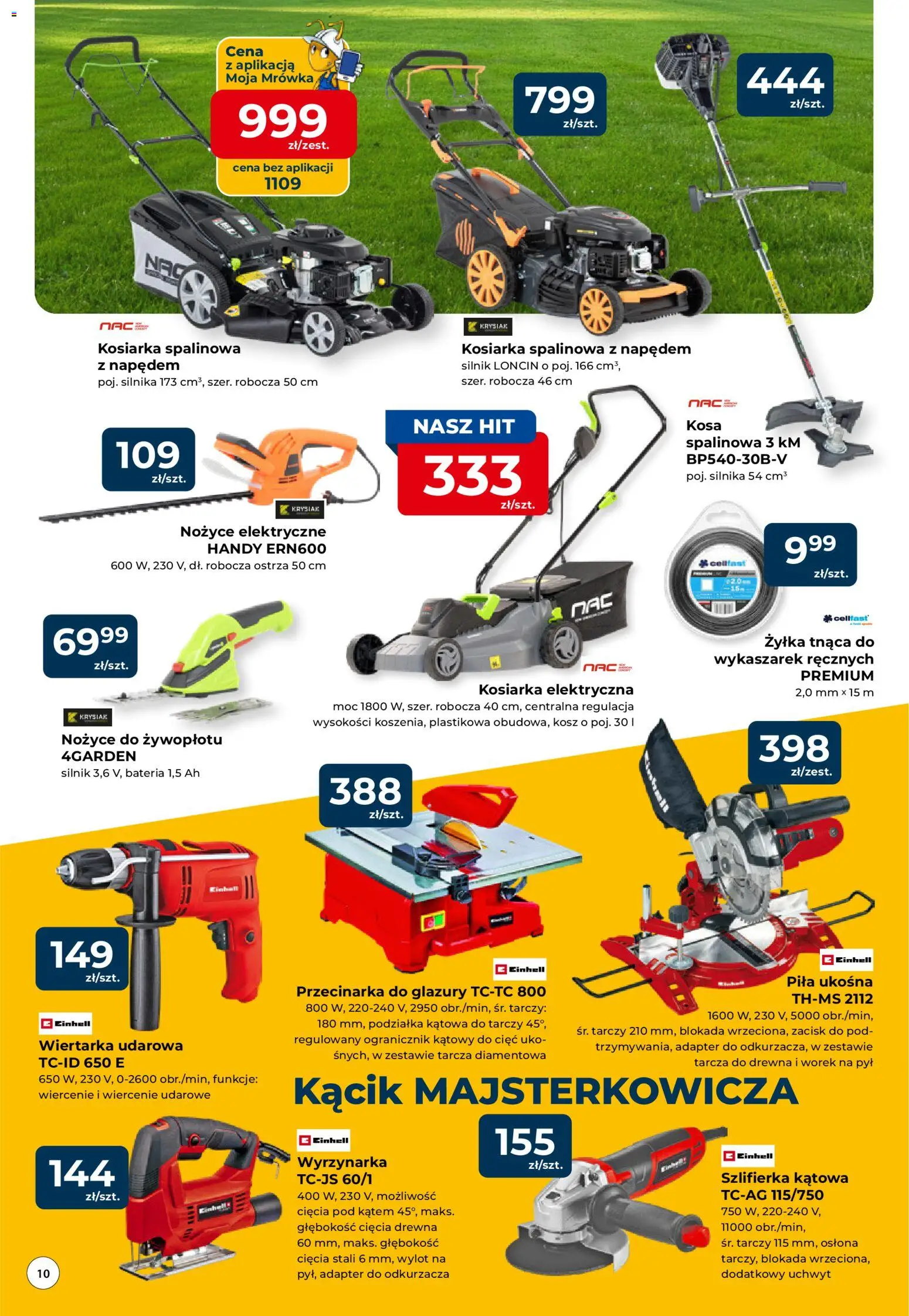 Mrówka gazetka - Elbląg od 23.04.2026 | Strona: 10 | Produkty: Adapter, Bateria, Kosz, Nożyce do żywopłotu