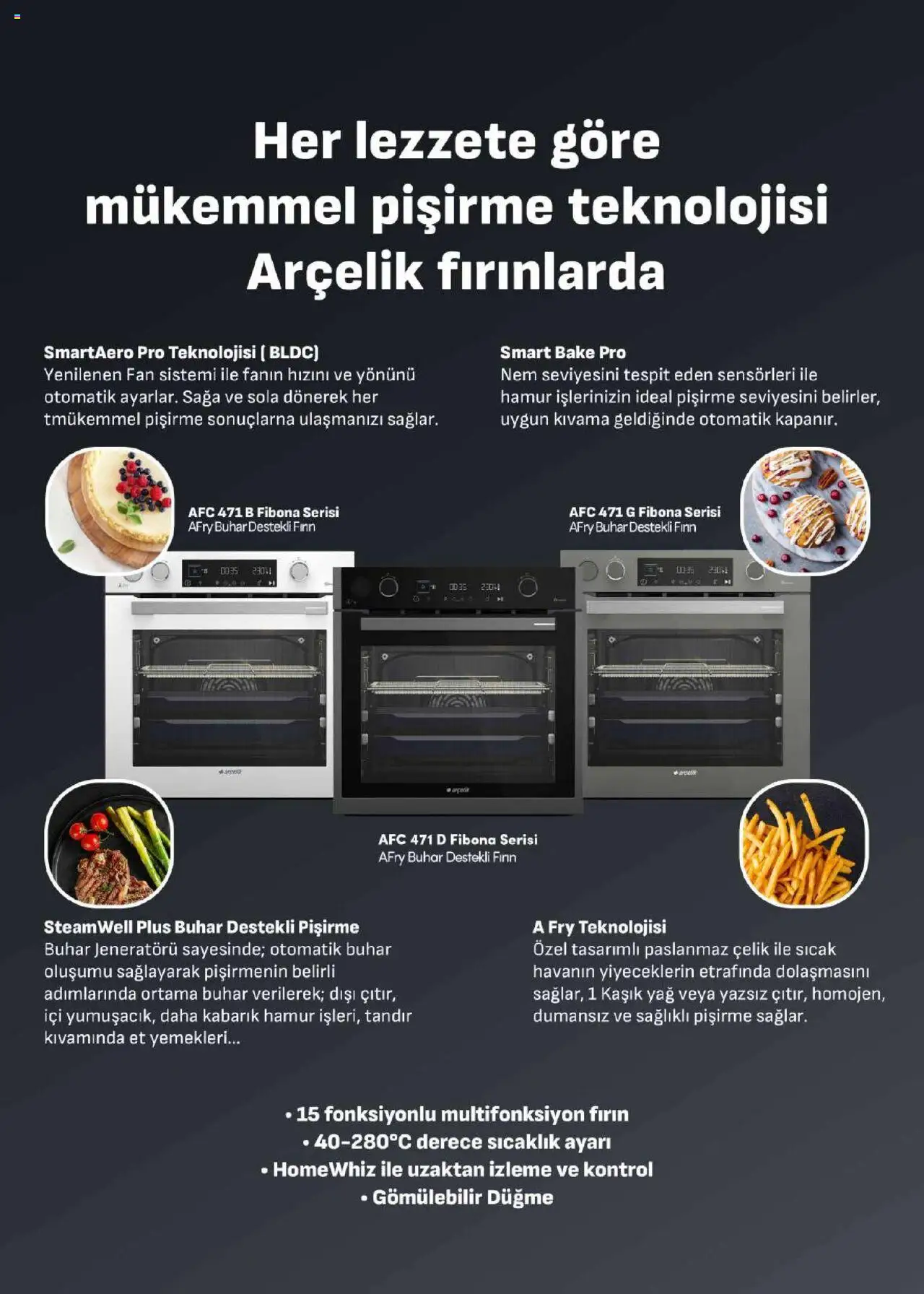 Arçelik Ankastre Kataloğu - 01.10.2025 tarihinden itibaren geçerlidir | Sayfa: 21 | Ürünler: Yağ, Fırın, Fan