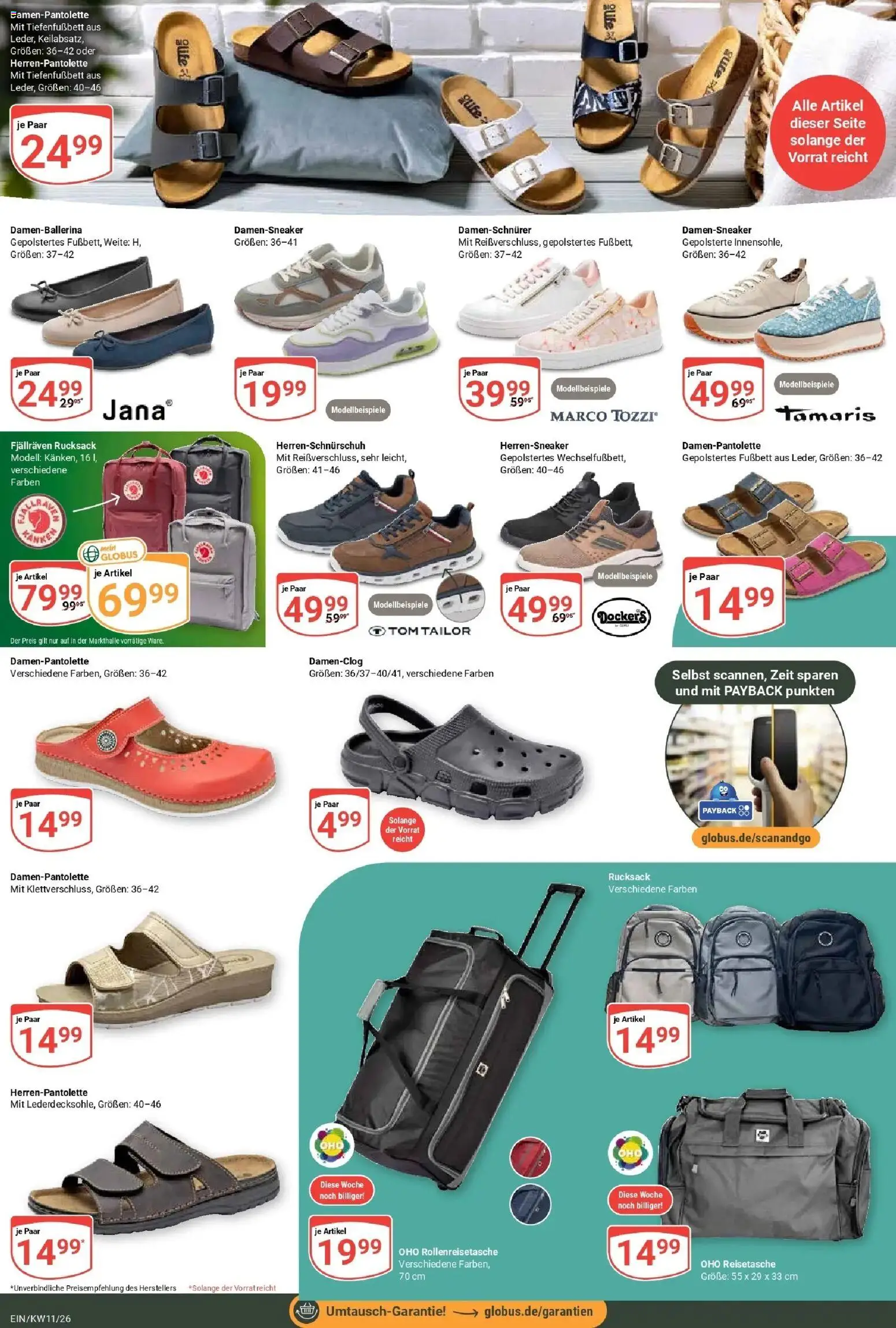 Globus prospekt Homburg-Einöd	 – gültig ab 09.03.2026 | Seite: 27 | Produkte: Rucksack, Reisetasche