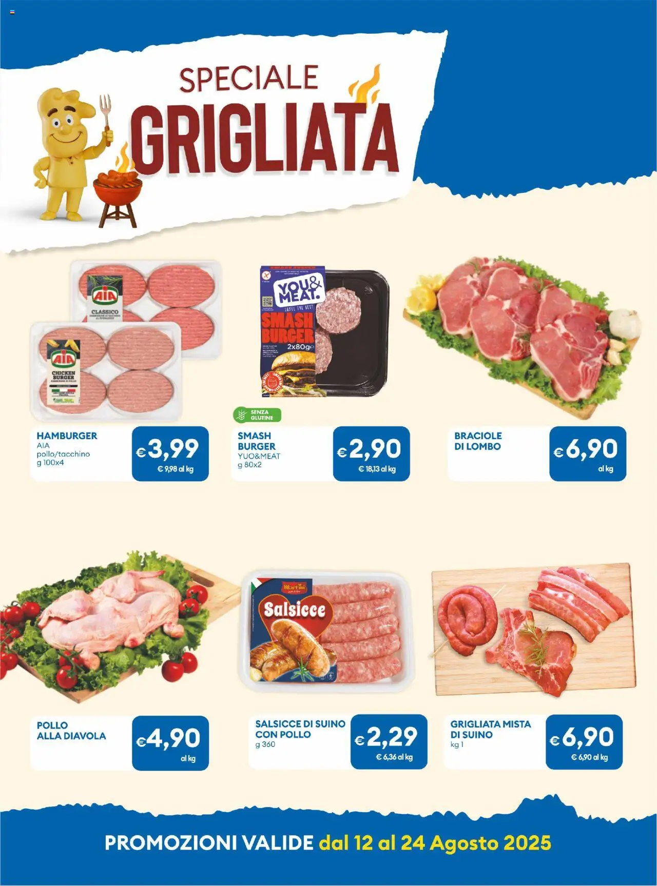 Volantino MD Discount del 12.08.2025 | Pagina: 2 | Prodotti: Pollo, Suino, The, Hamburger