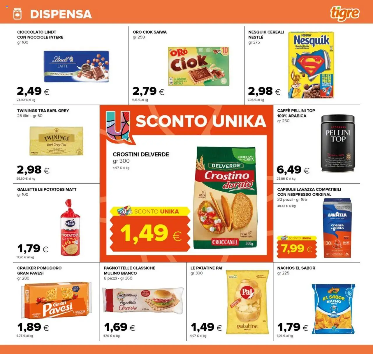 Volantino Tigre del 13.09.2025 | Pagina: 17 | Prodotti: Cereali, Gallette, Crostini, Lavazza